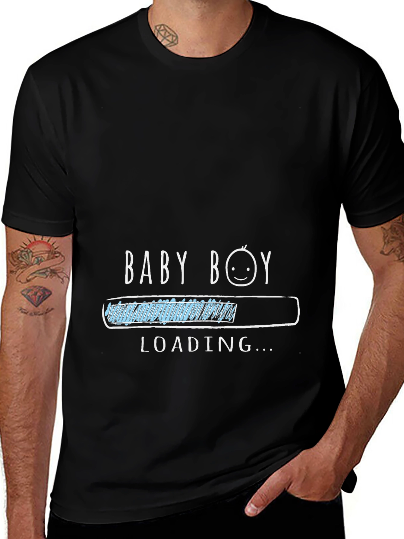 Variant 18 of Baby Boy Loading T-Shirt - Expecting Dad Tee