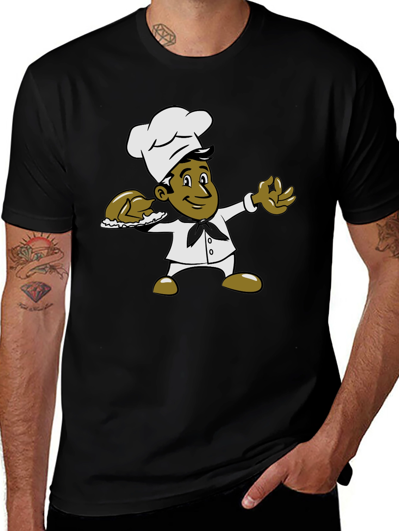 Variant 13 of Chef Graphic Black T-Shirt