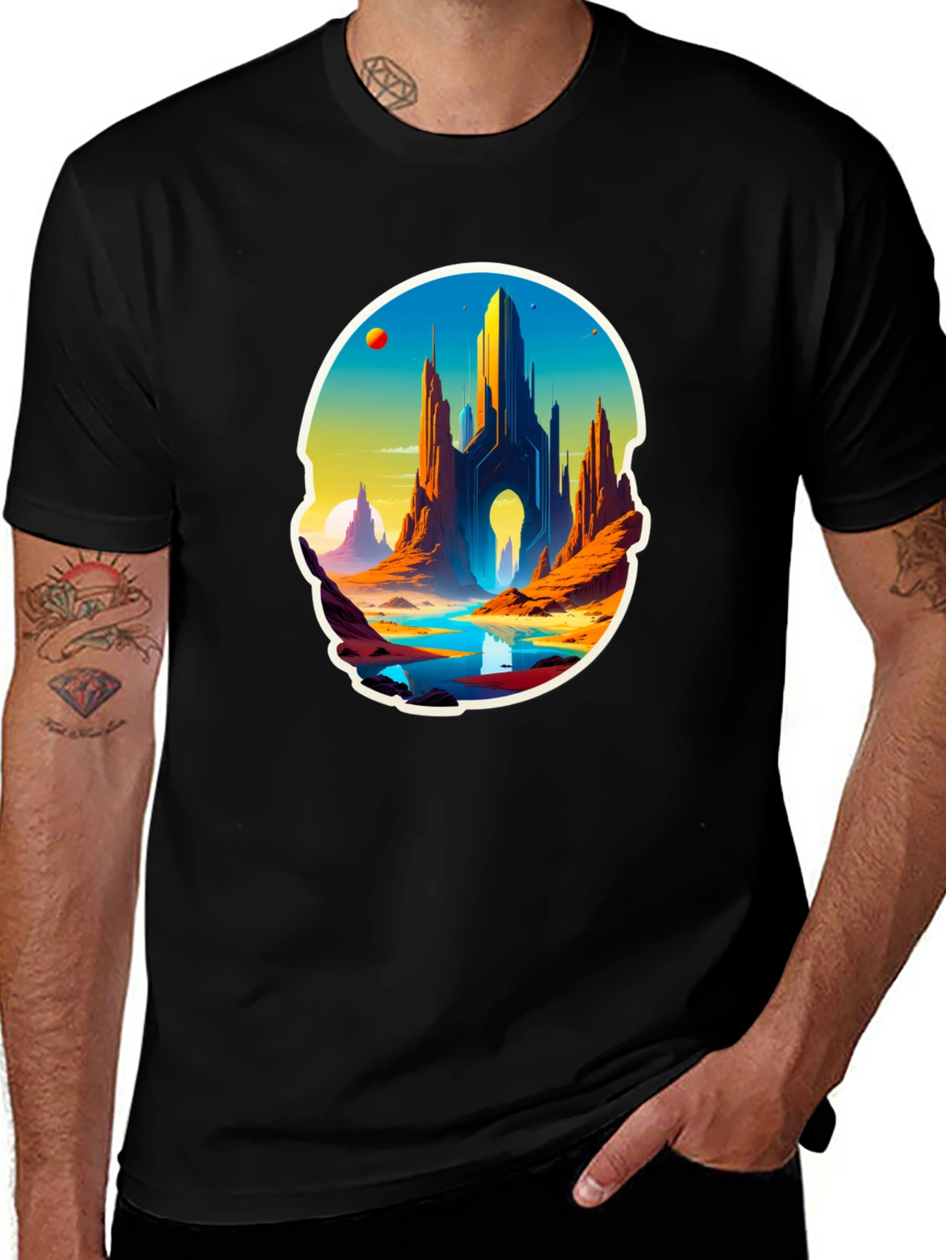 Variant 22 of Fantasy Landscape Graphic Tee