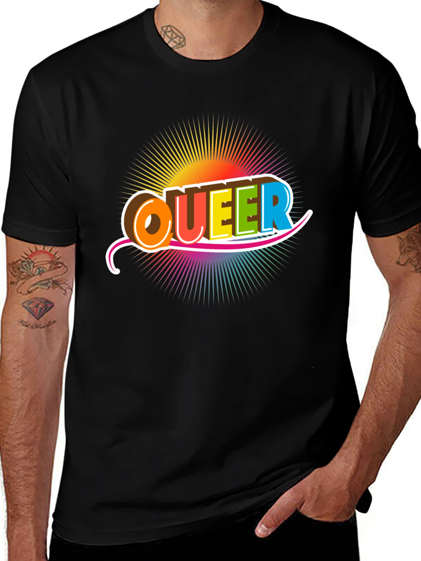 Variant 5 of Queer Rainbow Graphic T-Shirt - Pride Fashion
