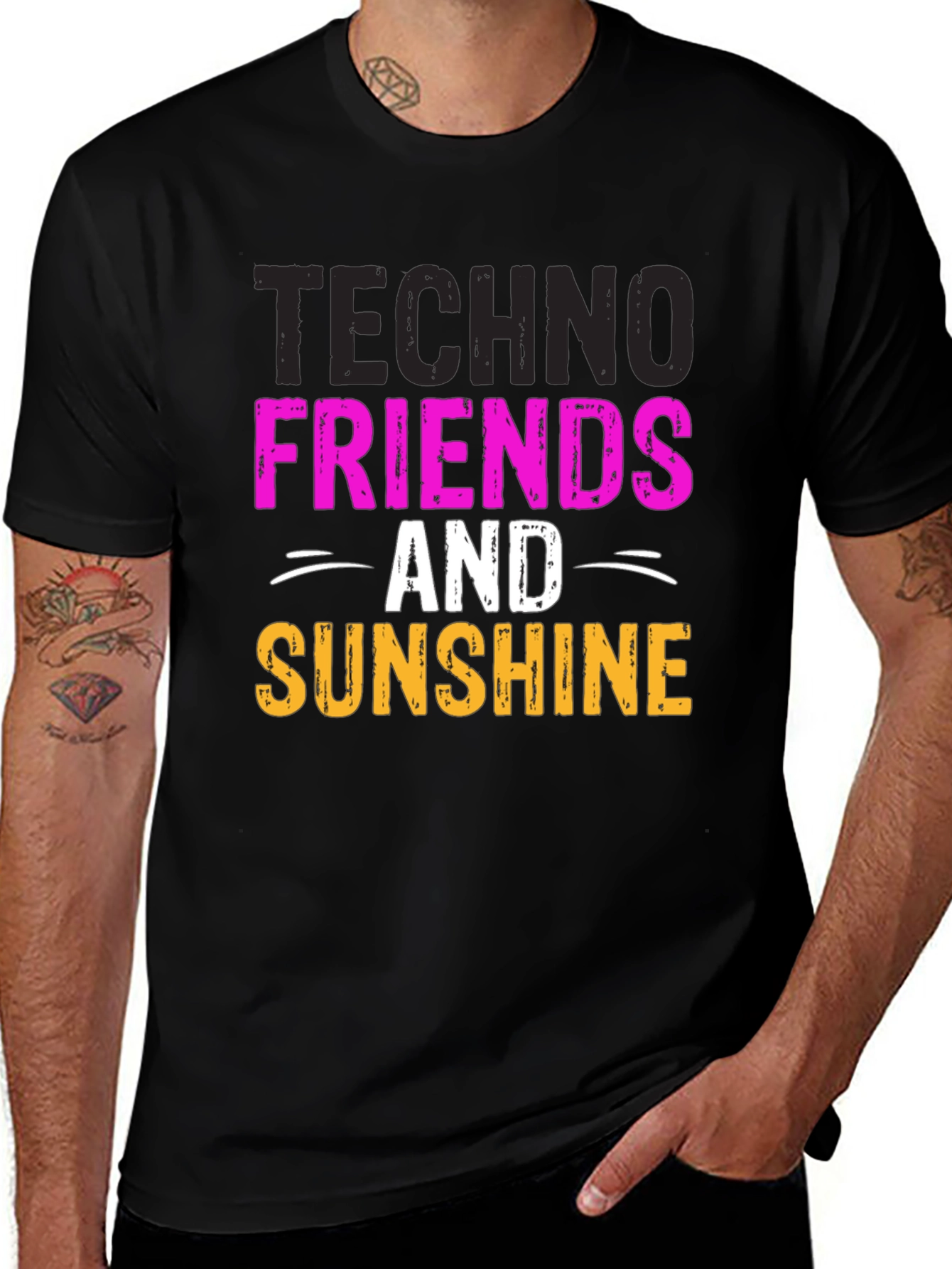 Variant 6 of Techno Friends and Sunshine Graphic Tee