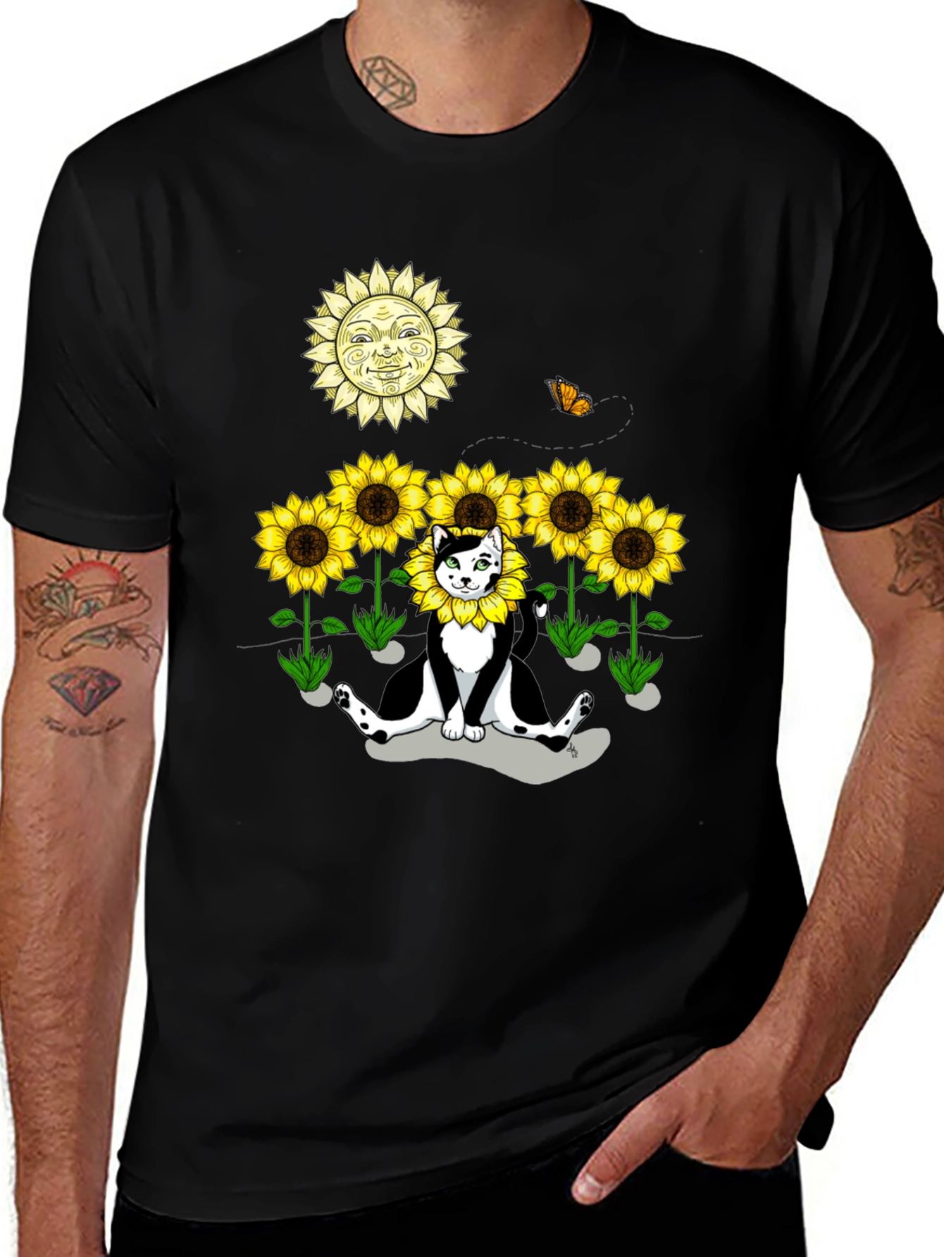 Variant 23 of Sunflower Cat Graphic Tee