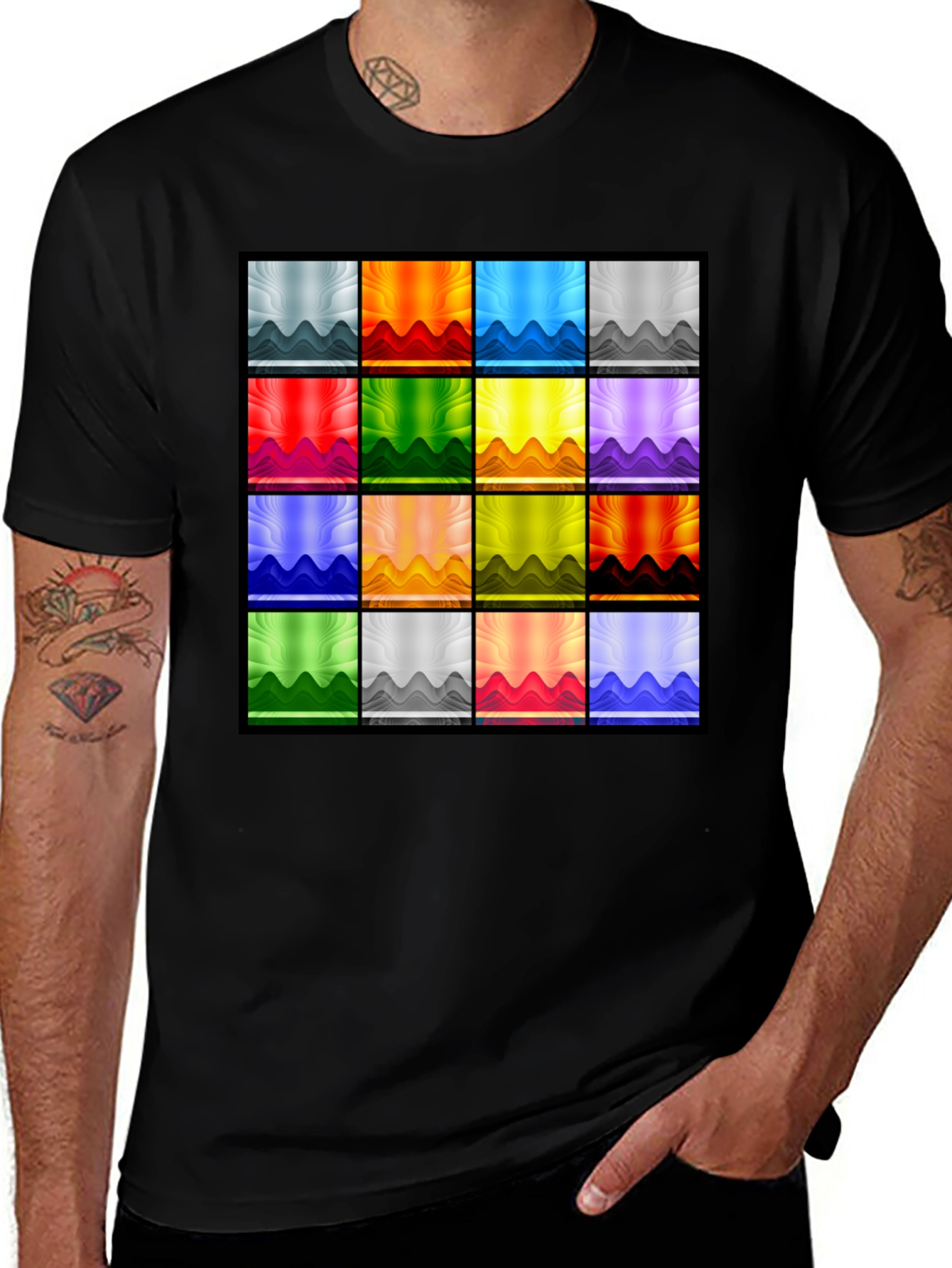 Variant 3 of Abstract Color Block Graphic Tee