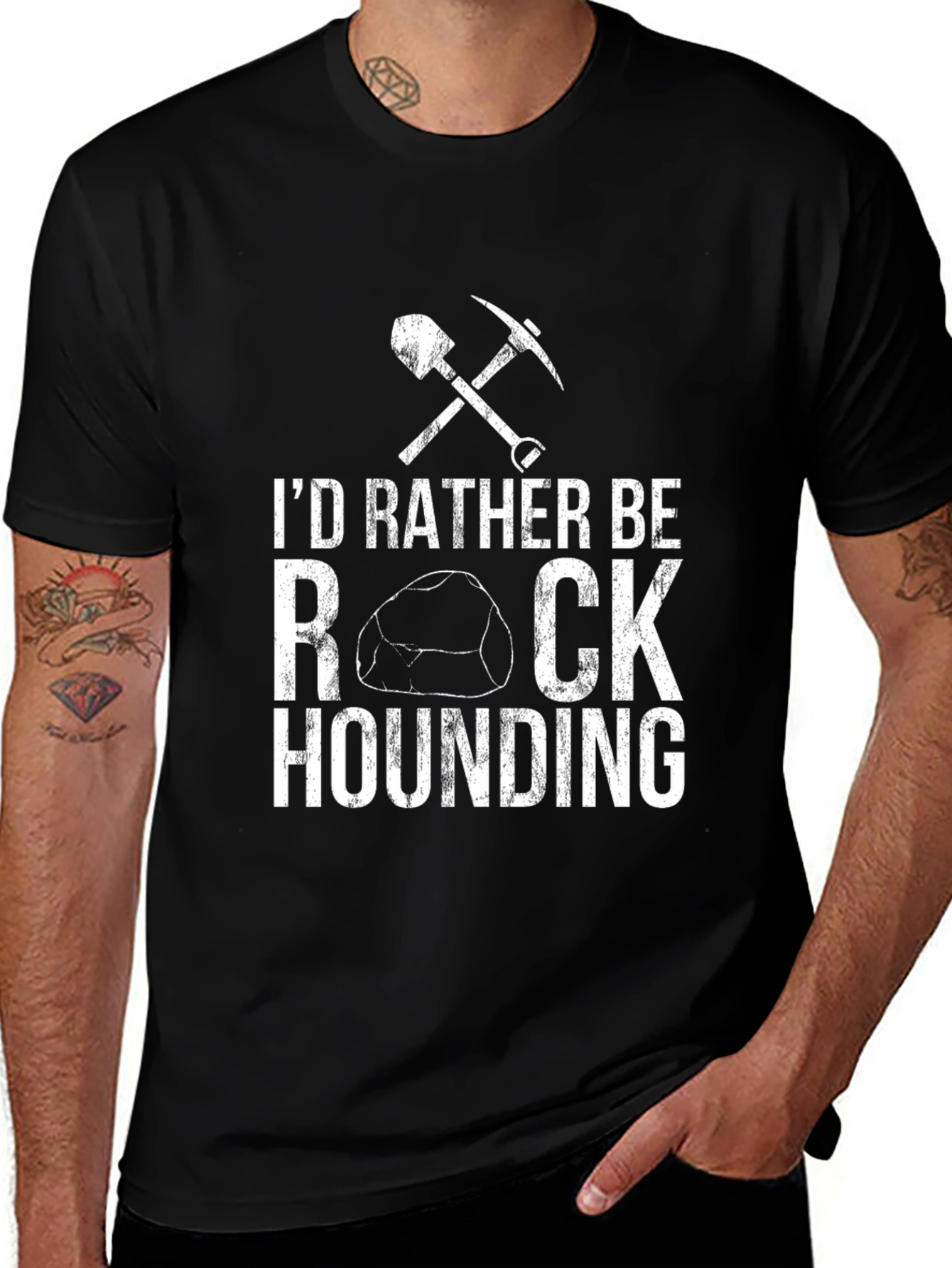 Variant 28 of Rock Hounding T-Shirt - Black Graphic Tee