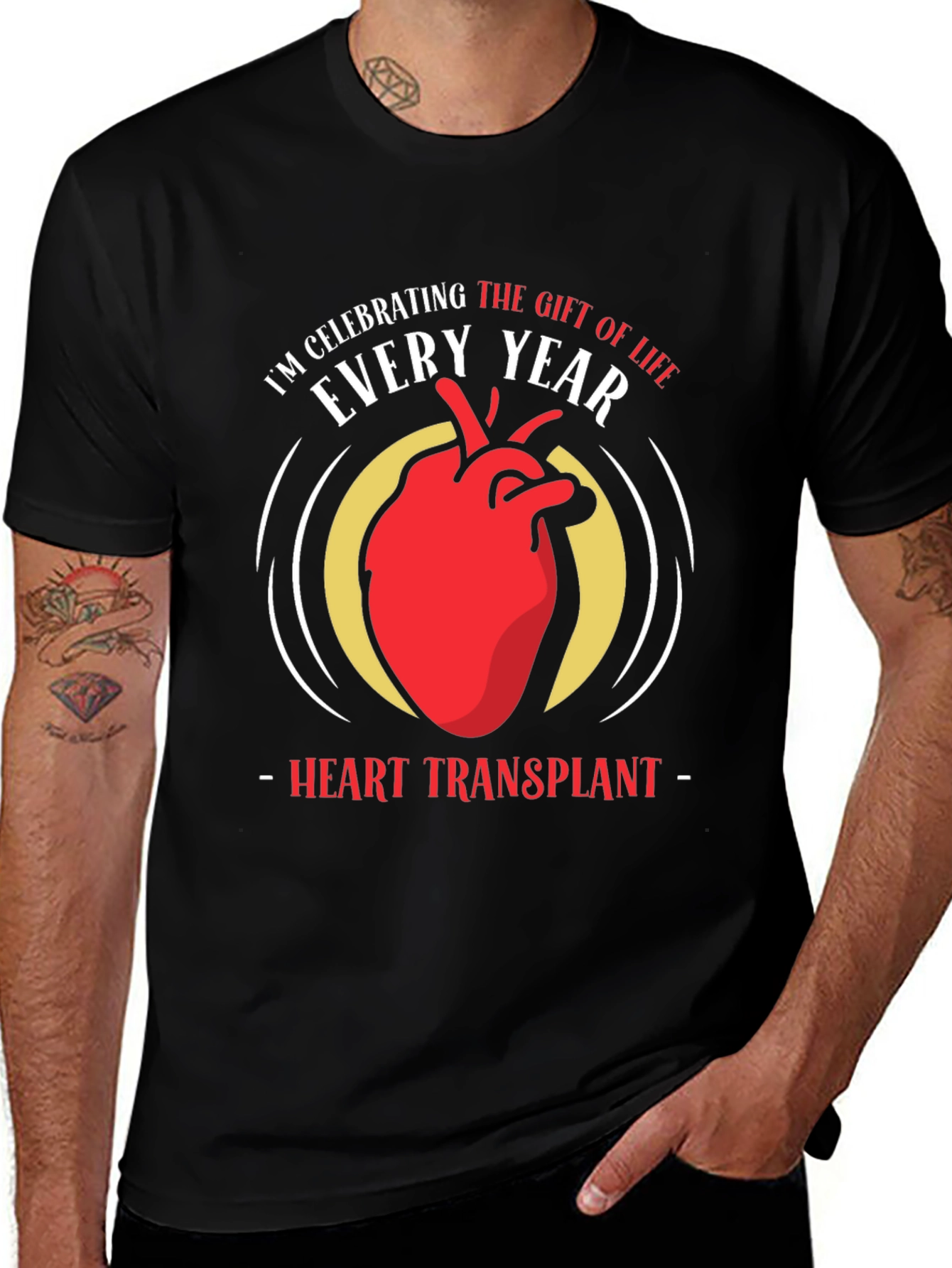 Black Heart Transplant Gift of Life Tee main image