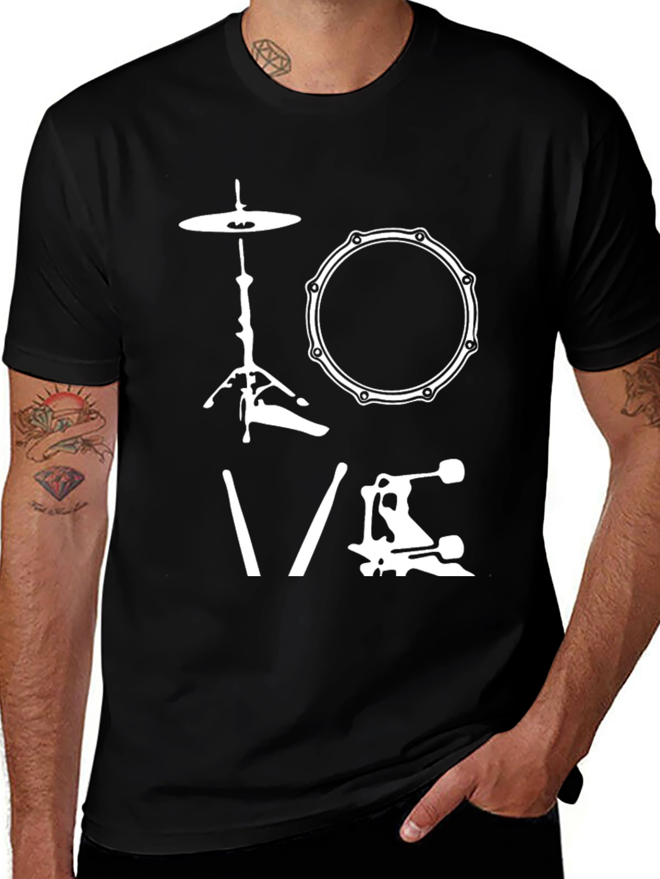 Variant 17 of Drummer Love T-Shirt - Music Lover Tee