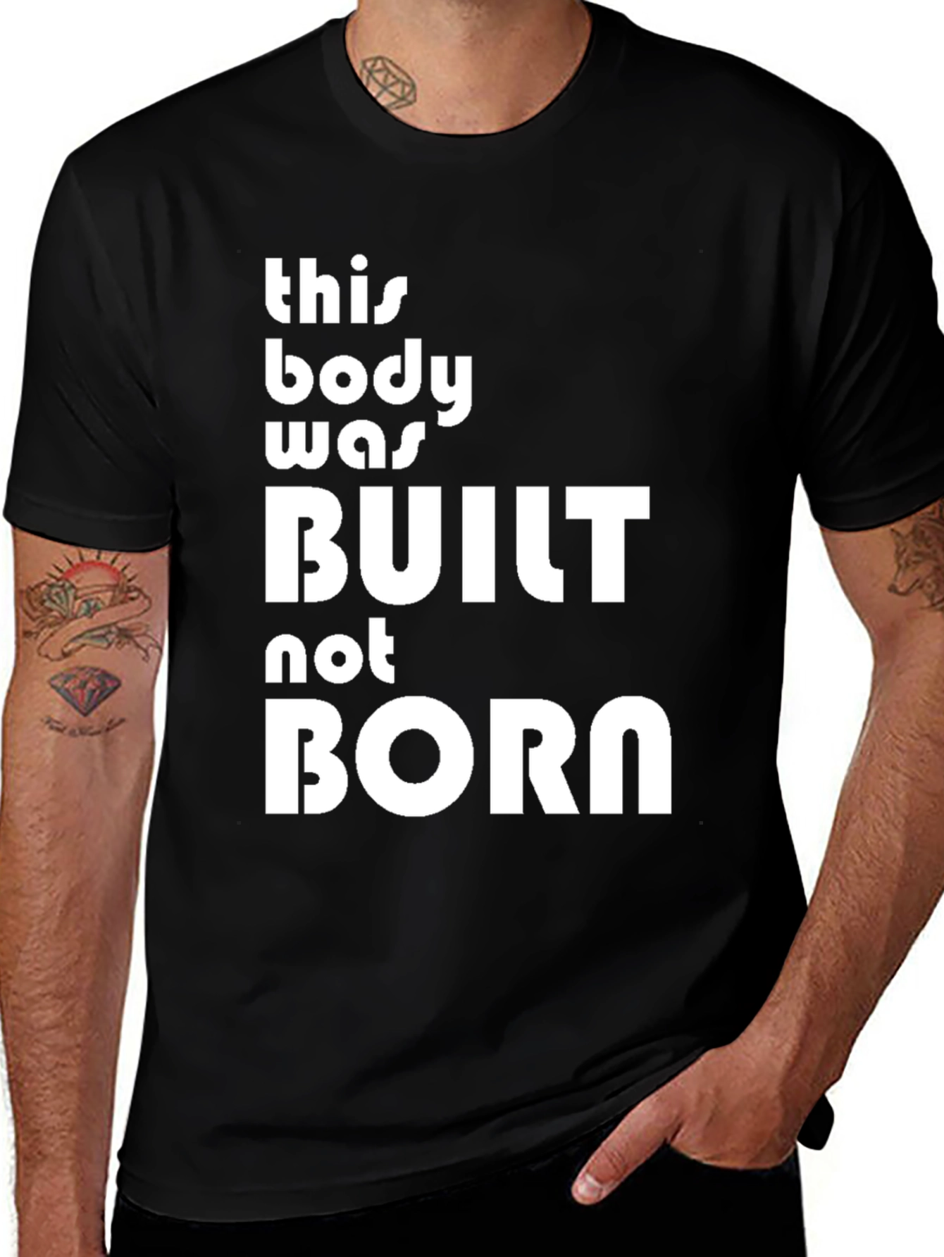 Variant 16 of Built Not Born Graphic T-Shirt - Black