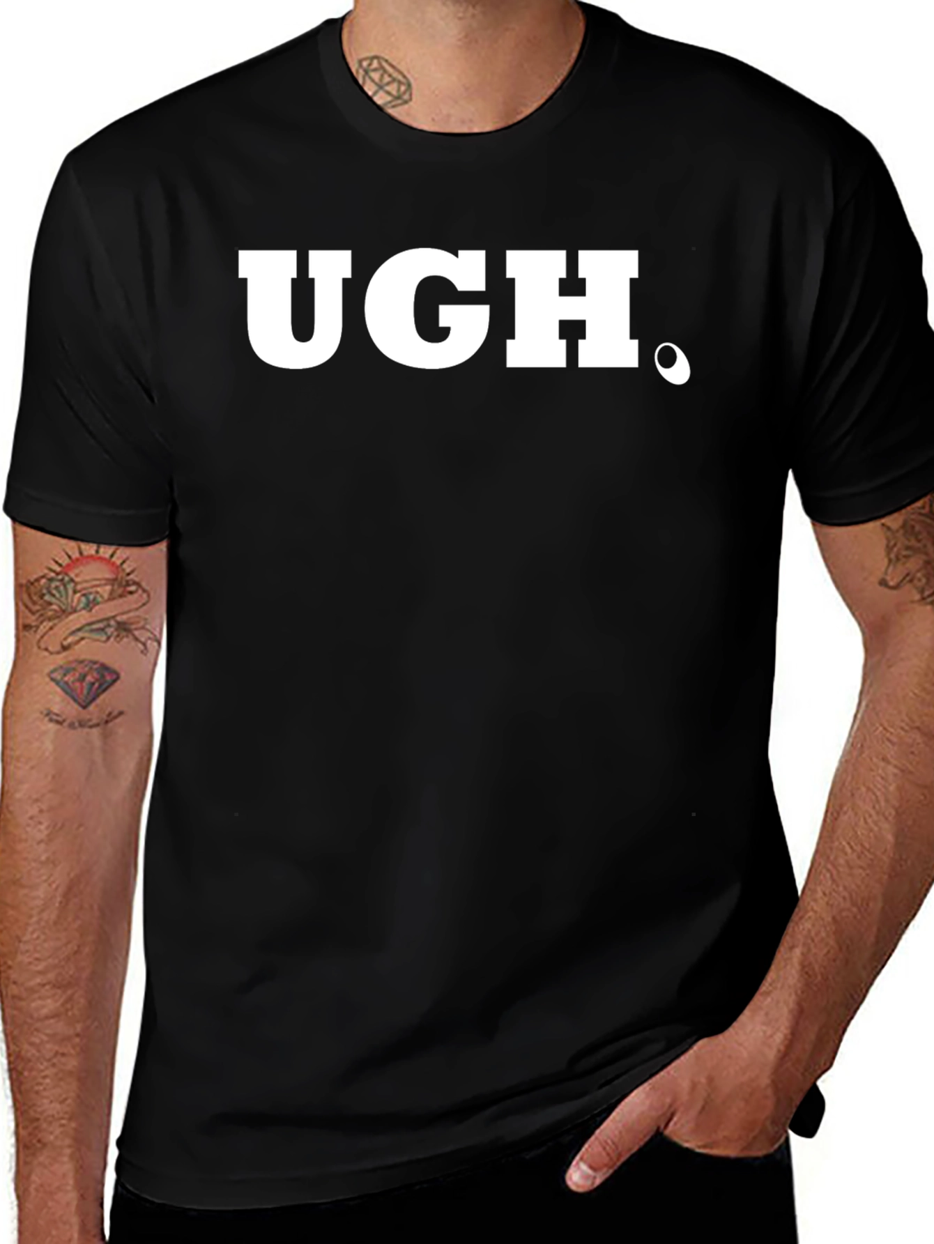 Variant 23 of Ugh. Graphic Tee - Classic Black T-Shirt
