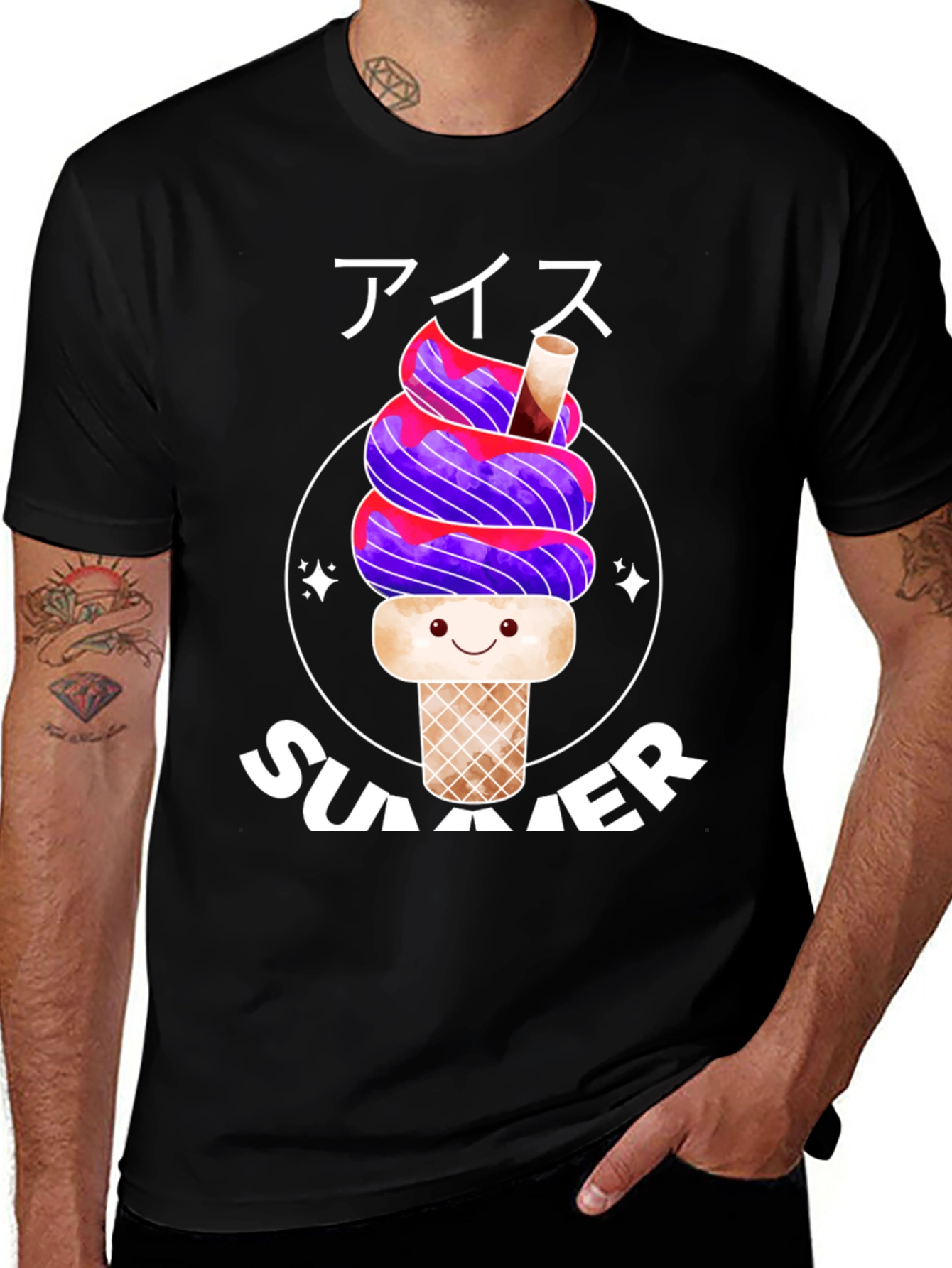 Variant 22 of Summer Ice Cream Graphic Tee - Cool Comfort Style