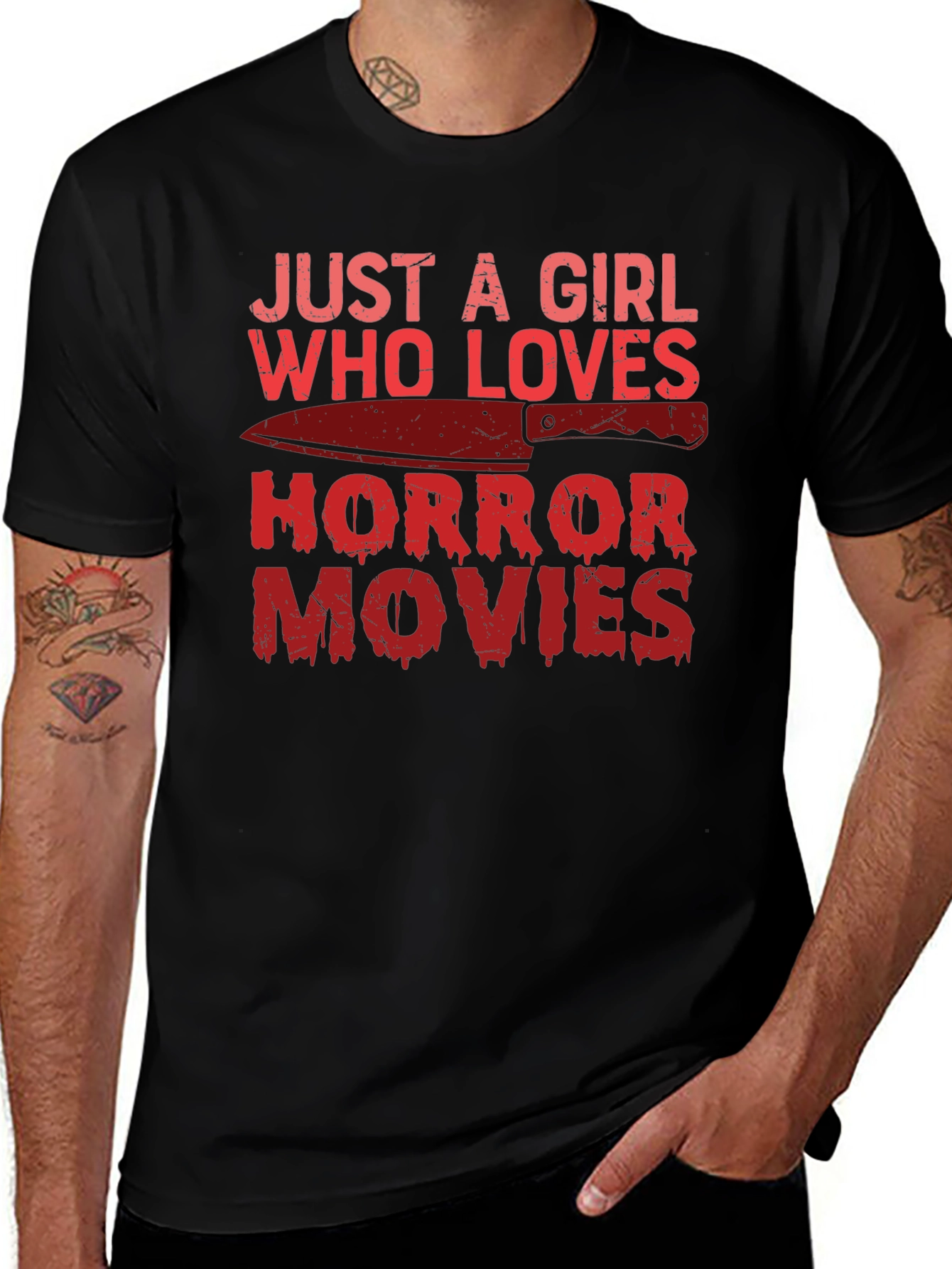 Variant 17 of Horror Movie Lover T-Shirt - Just A Girl