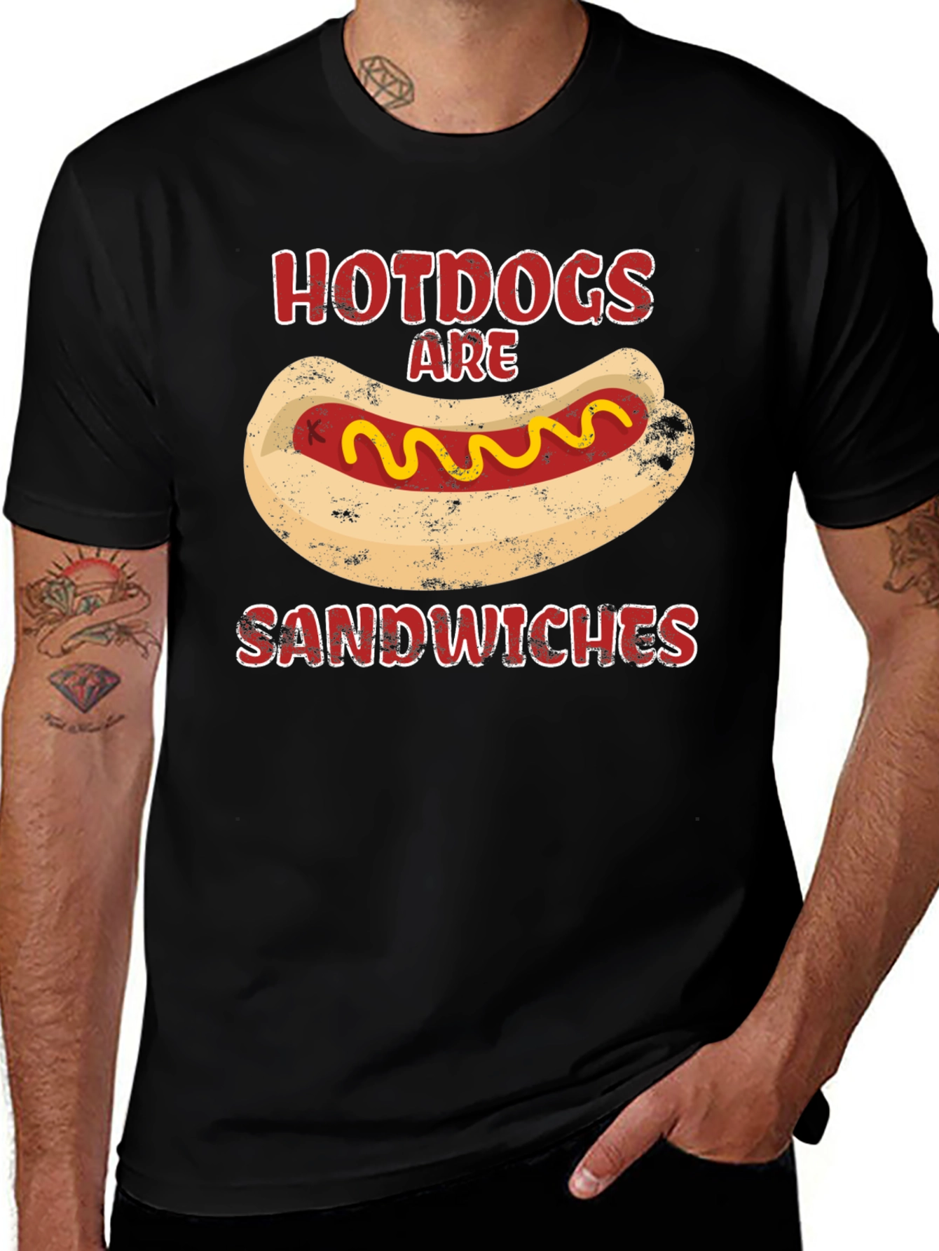 Variant 12 of Hotdogs Are Sandwiches Graphic Tee