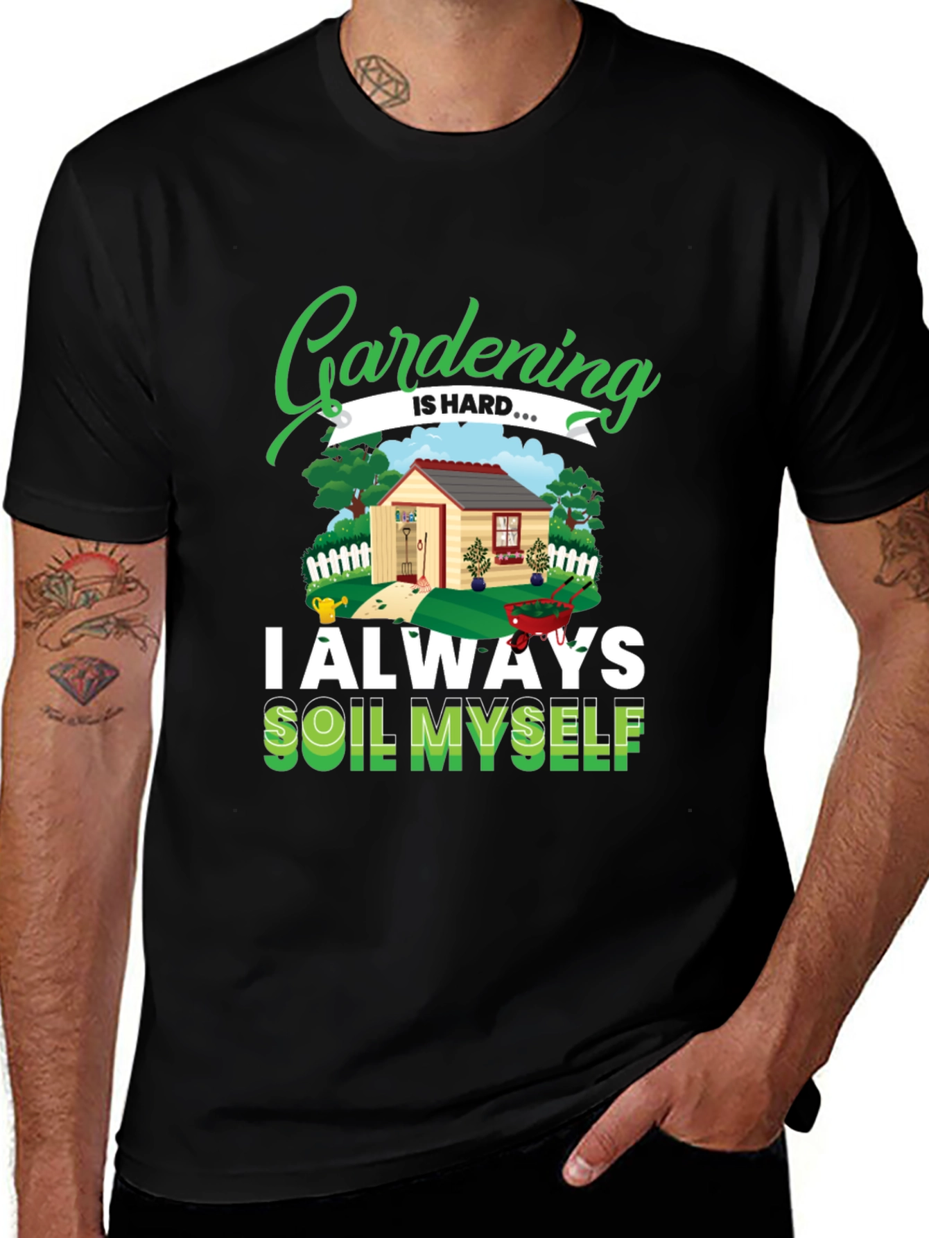 Gardening Humor T-Shirt - Soil Myself