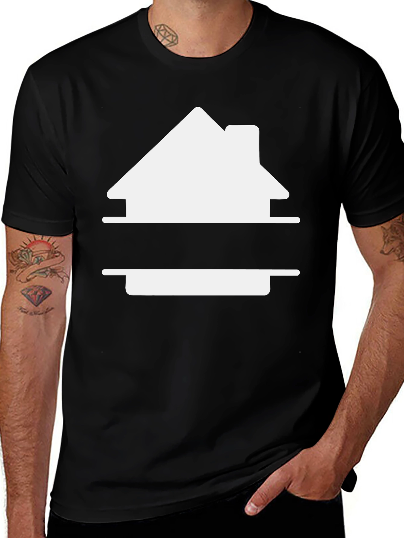 Variant 18 of Customizable House Graphic T-Shirt