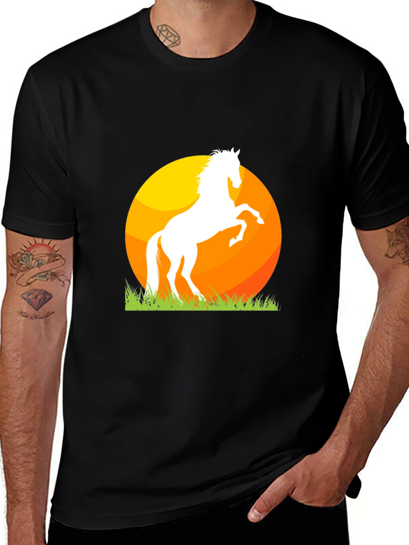 Variant 24 of Horse Silhouette Black T-Shirt