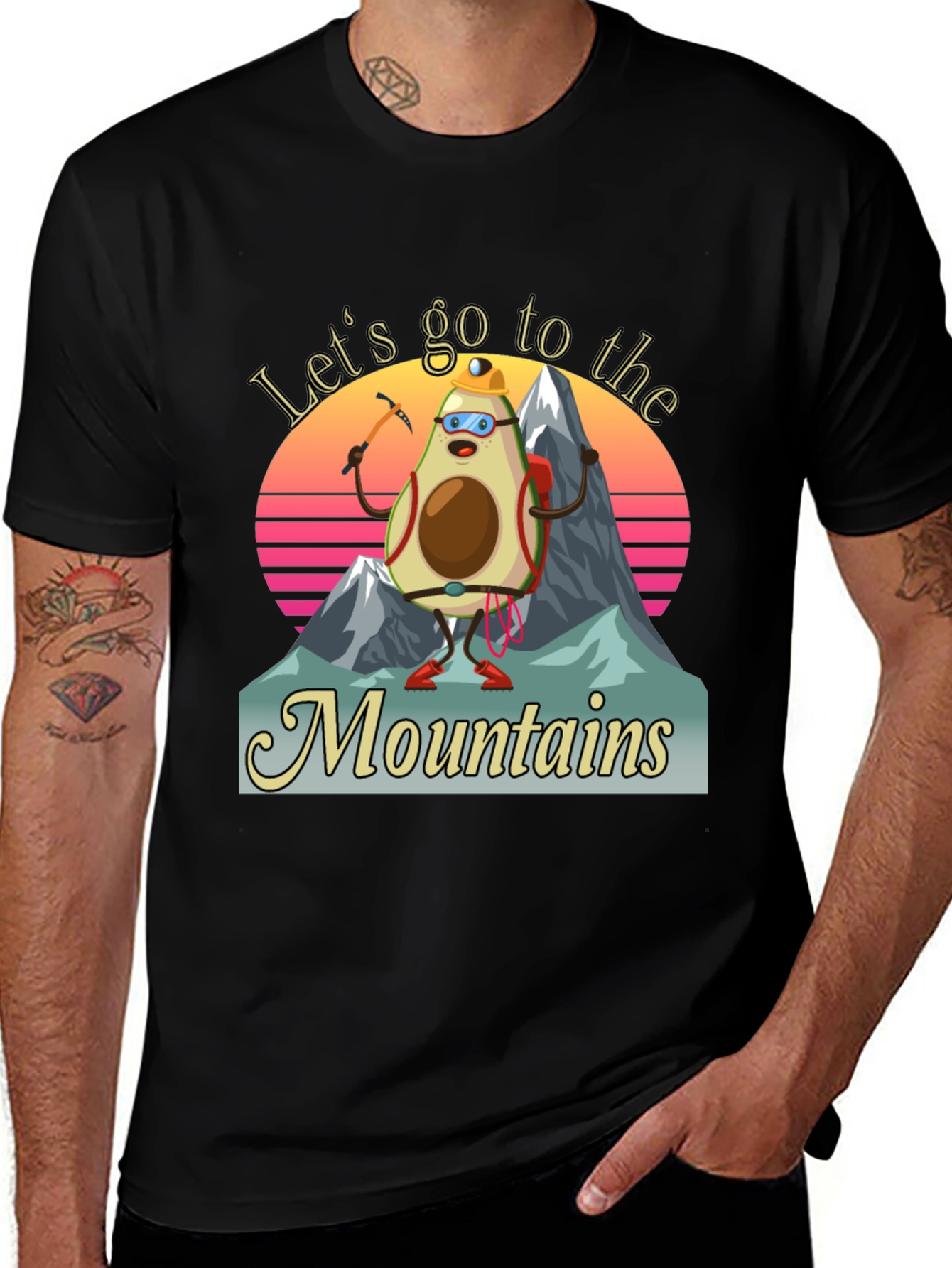 Variant 2 of Avocado Mountaineer T-Shirt - Funny Hiking Tee