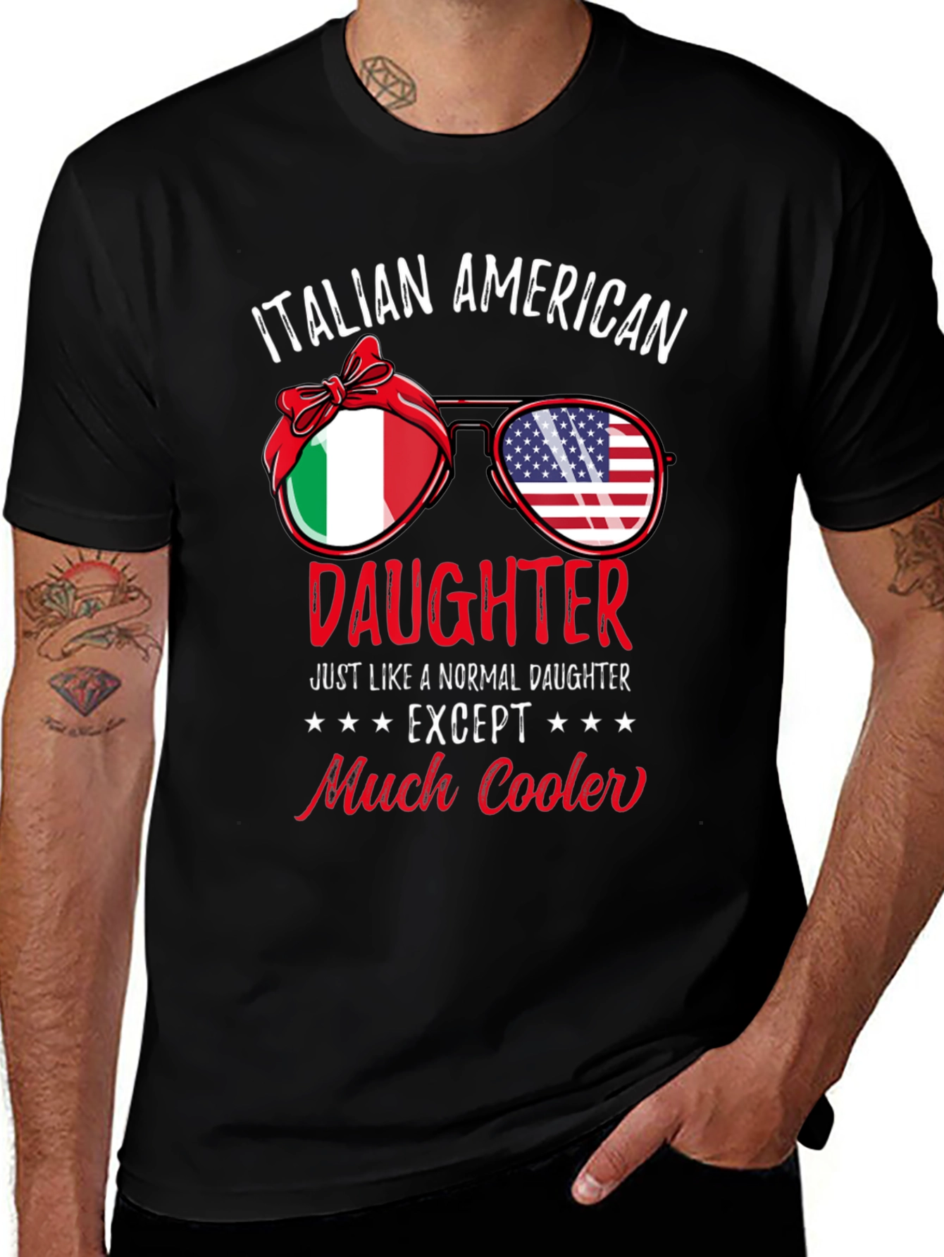 Italian American Daughter Graphic T-Shirt