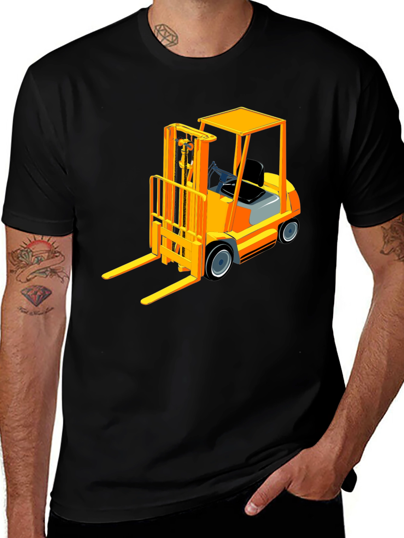 Variant 11 of Forklift Graphic Tee - Heavy Equipment Apparel