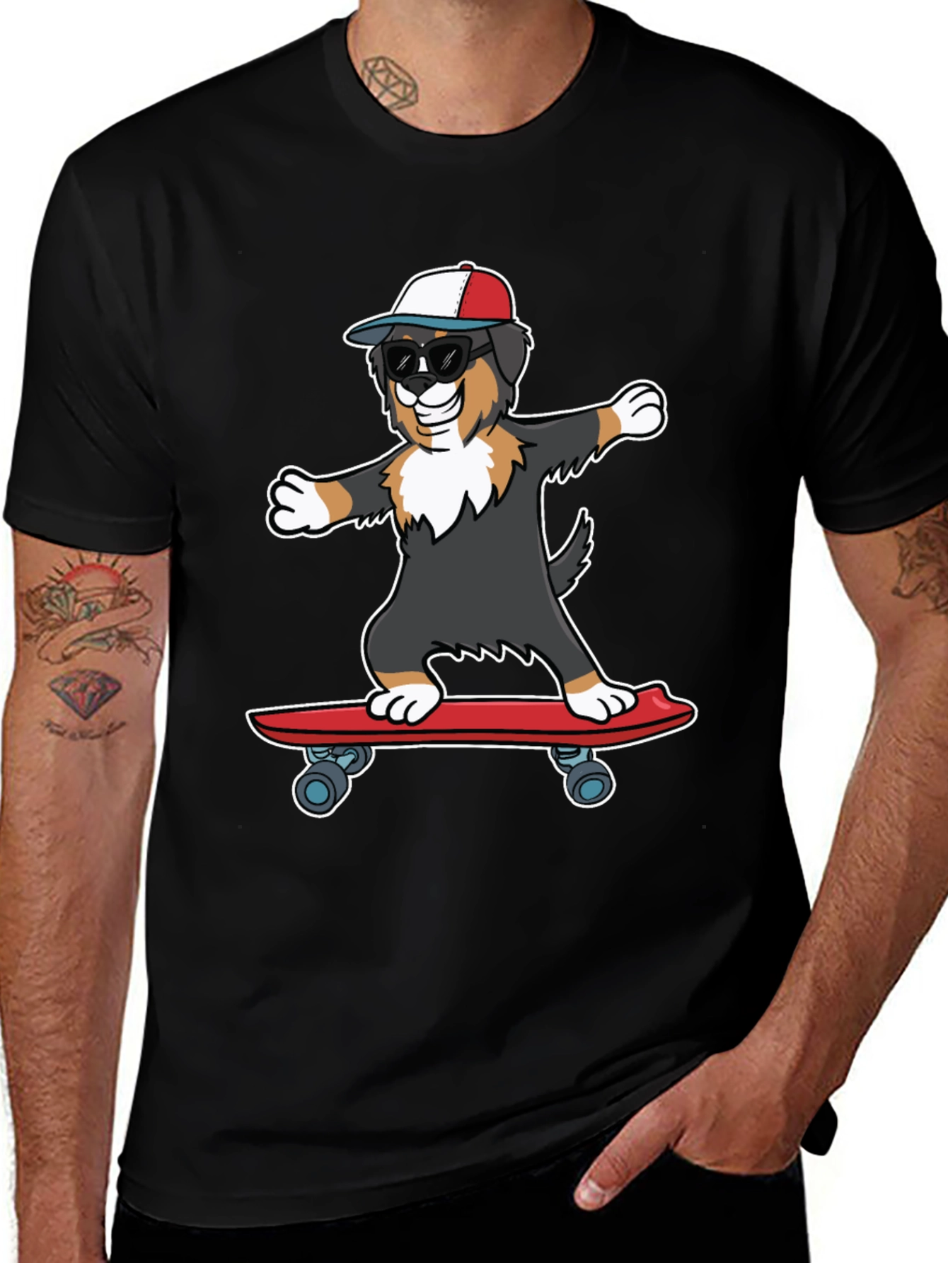 Variant 20 of Cool Dog Skateboard Graphic Tee