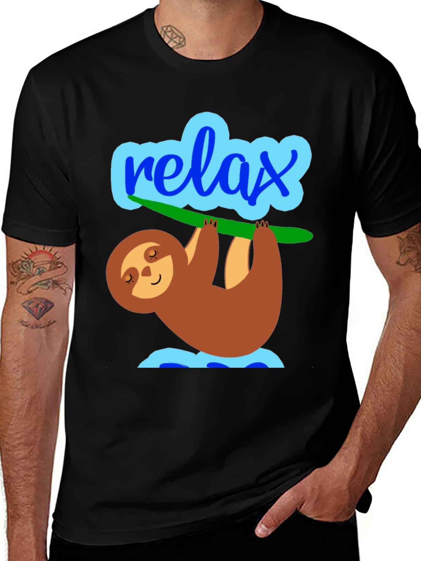 Variant 11 of Relax Sloth T-Shirt, Cute Cartoon Tee