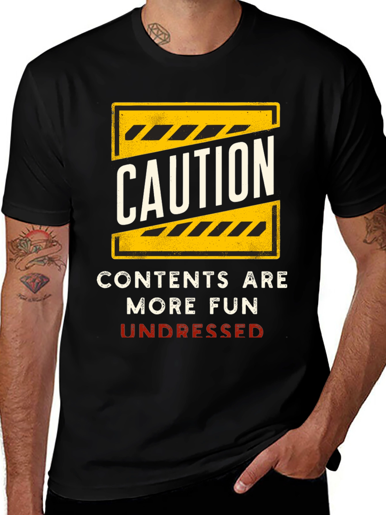 Variant 11 of Caution Contents Undressed T-Shirt