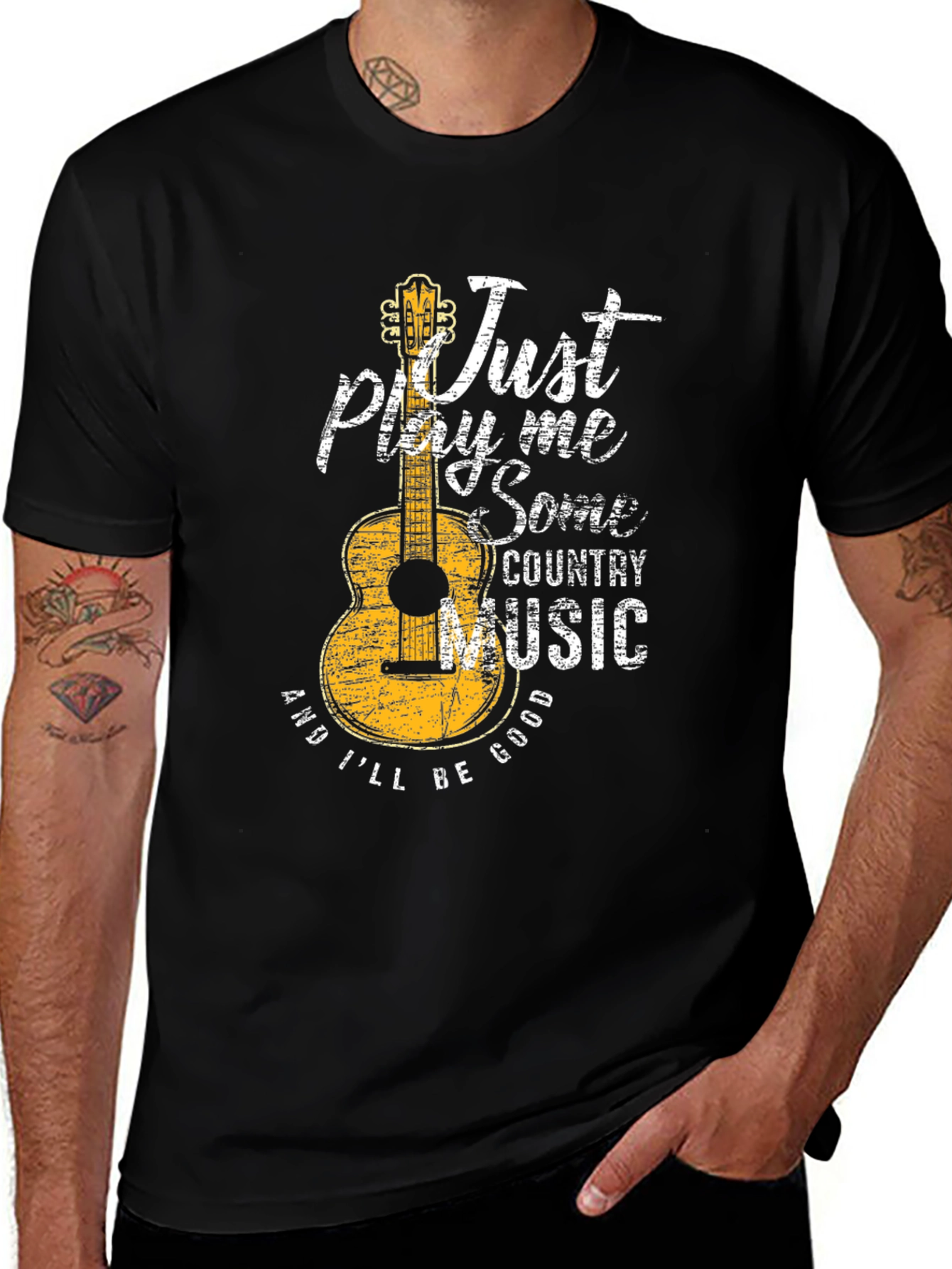 Variant 28 of Country Music Guitar Graphic T-Shirt