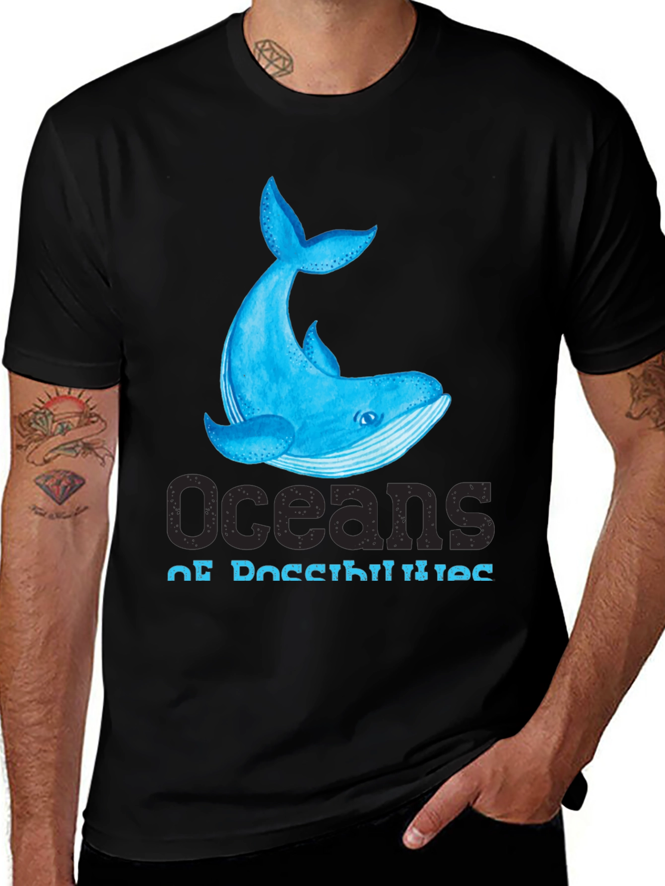 Variant 2 of Ocean Possibilities Whale Graphic T-Shirt