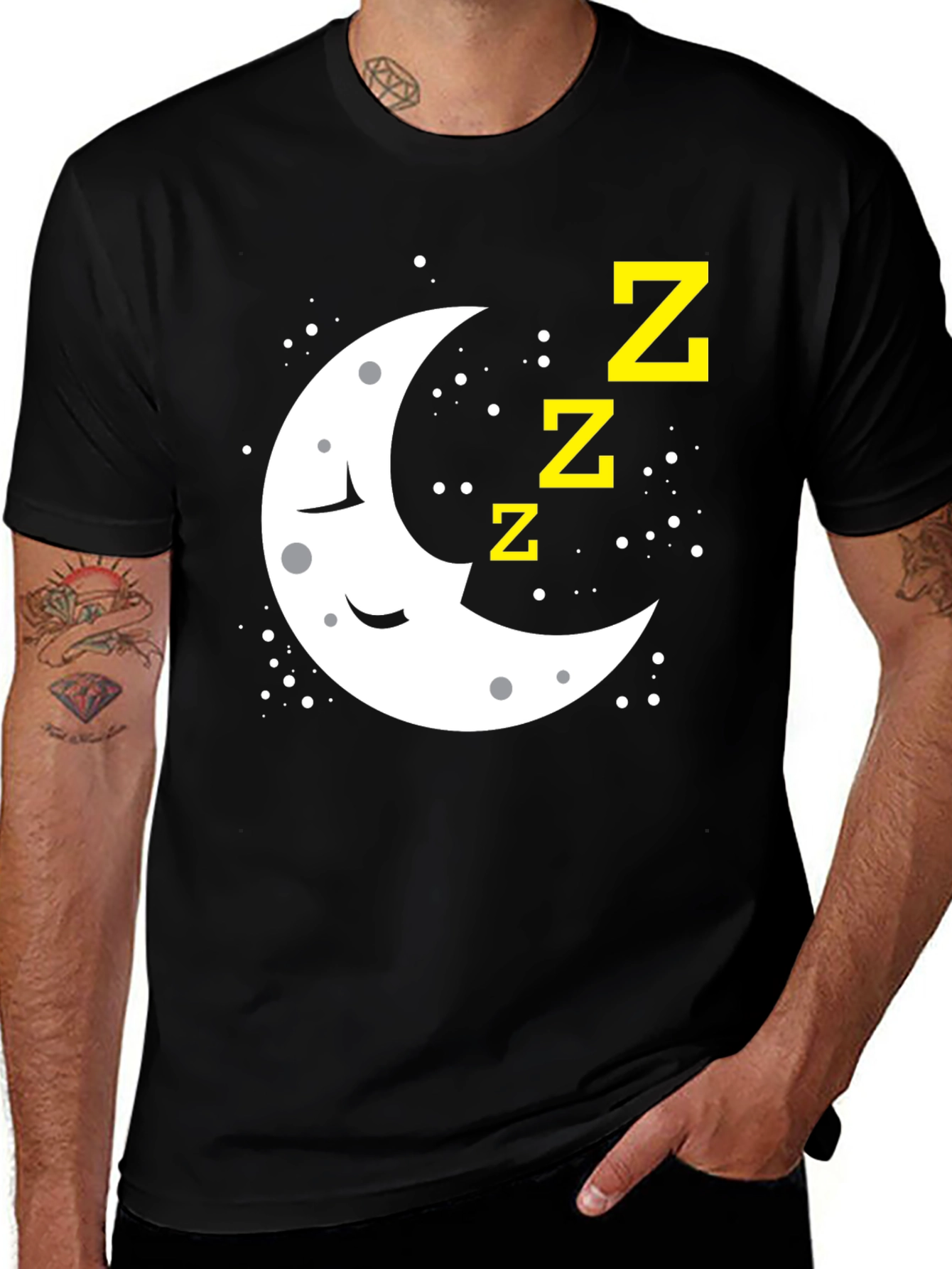 Variant 11 of Sleepy Moon Graphic T-Shirt - Relaxed Fit