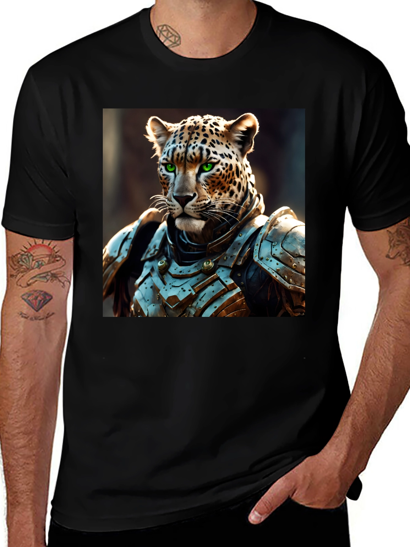 Leopard Warrior T-Shirt - Unique Graphic Tee