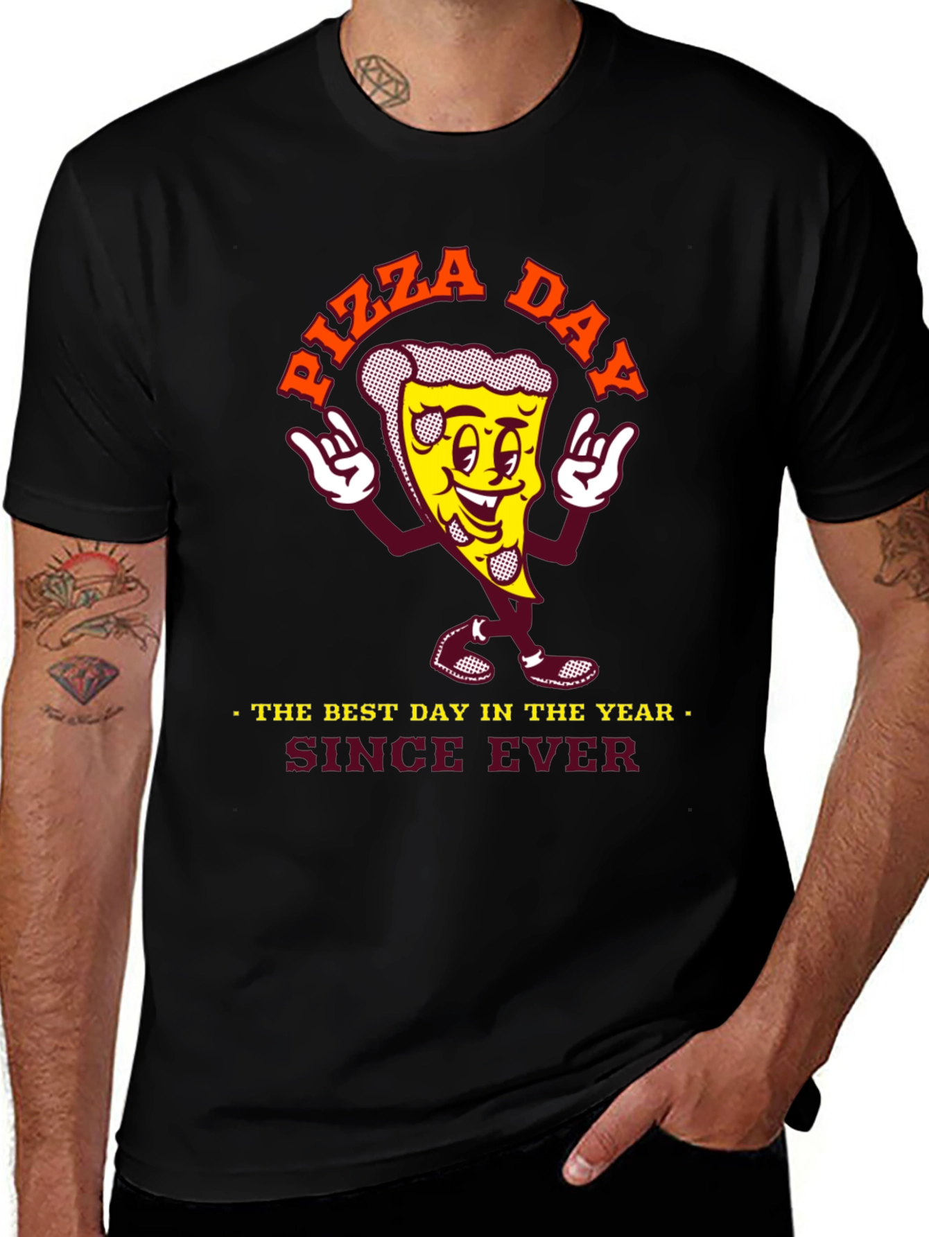 Variant 21 of Pizza Day Graphic Tee - Best Day Ever!