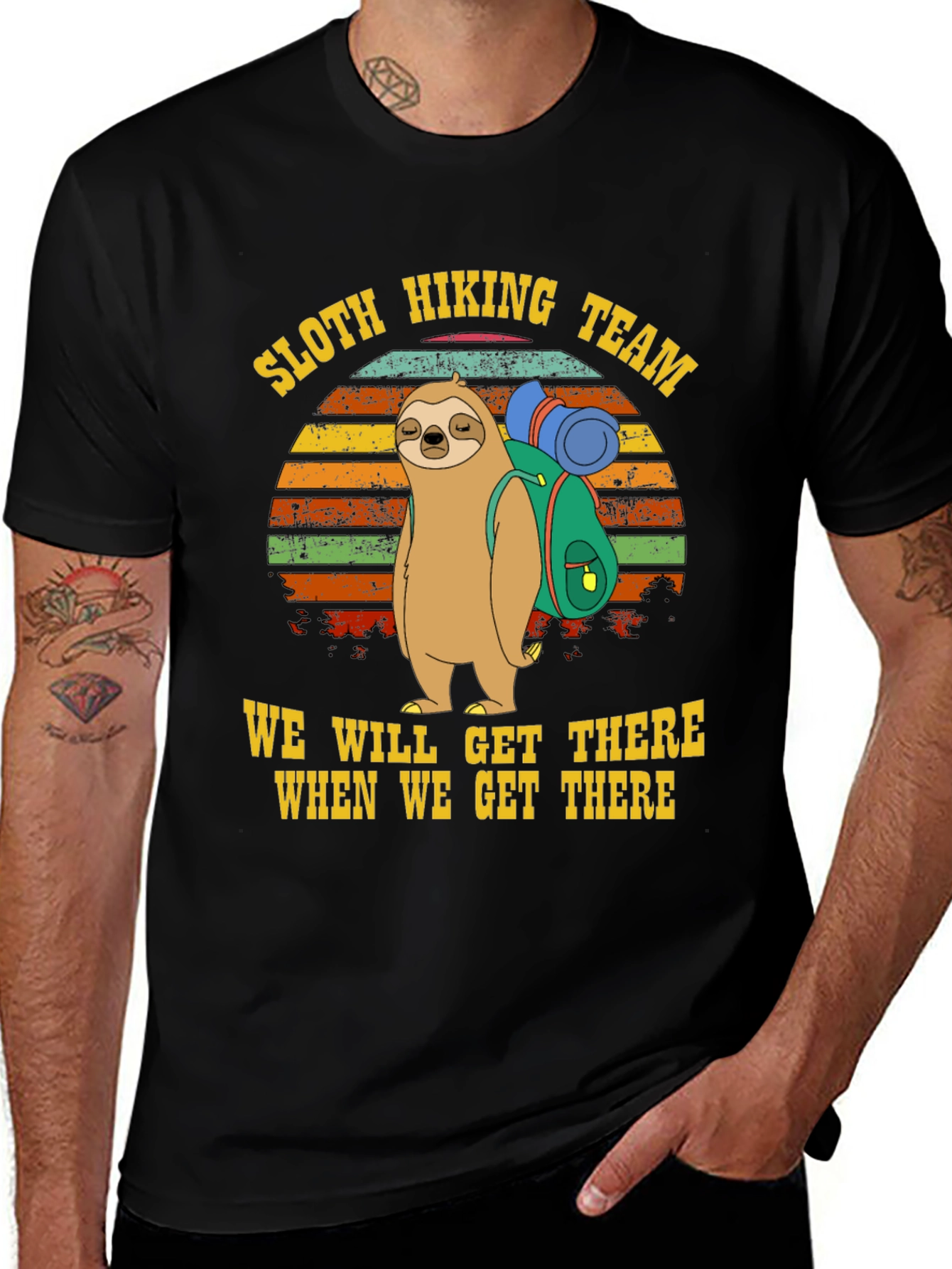 Variant 5 of Sloth Hiking Team T-Shirt - Funny & Comfy