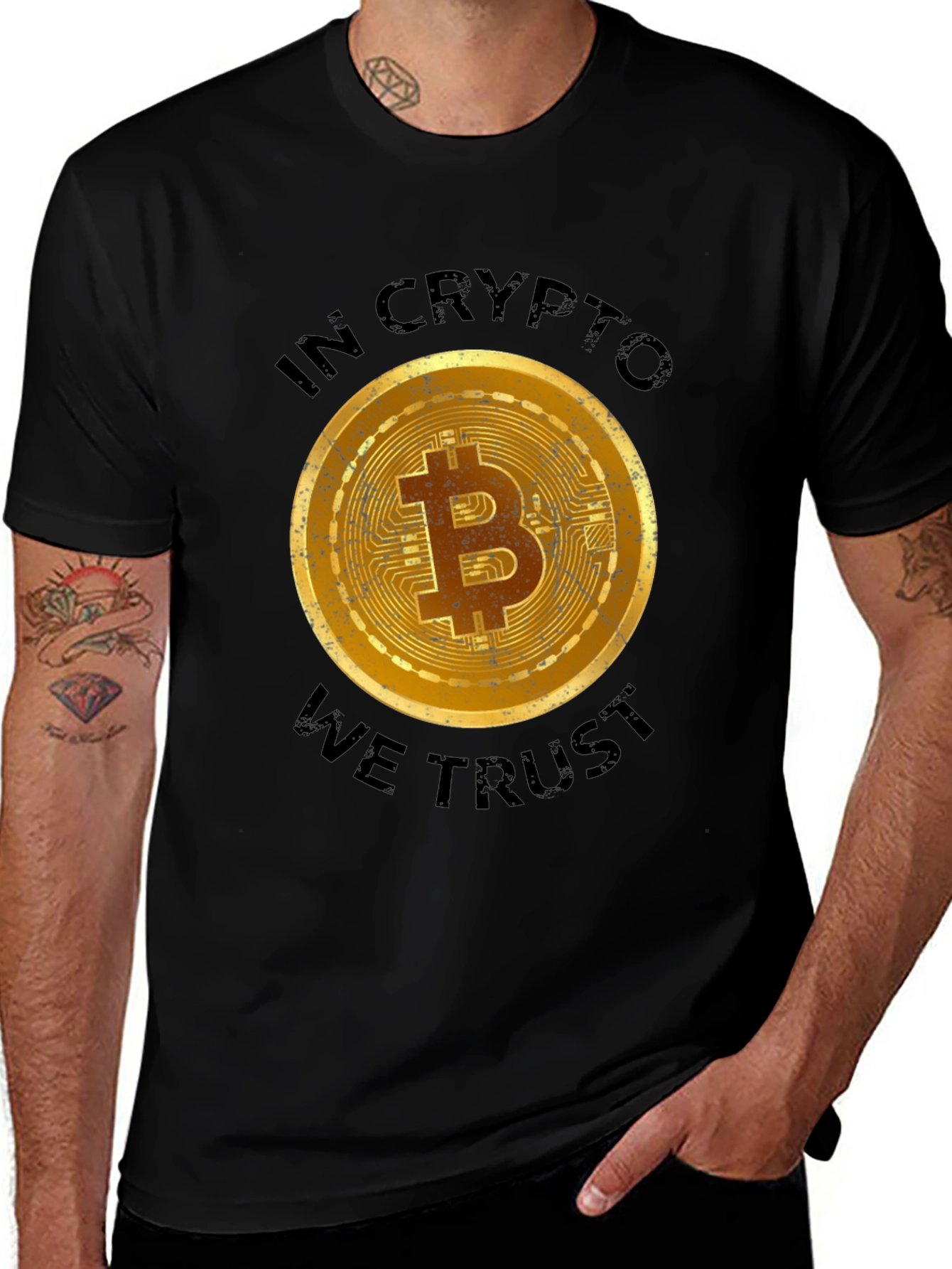 In Crypto We Trust Bitcoin Black T-Shirt