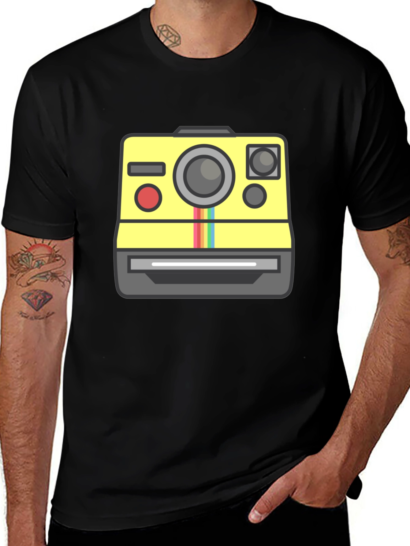 Variant 26 of Retro Camera Graphic Tee - Classic Polaroid Style