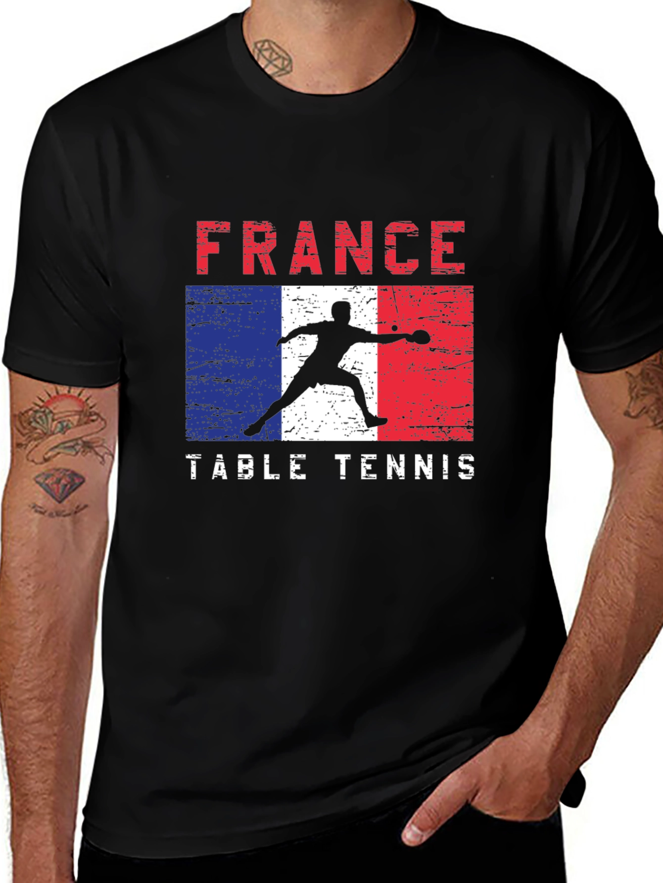 Variant 13 of France Table Tennis T-Shirt