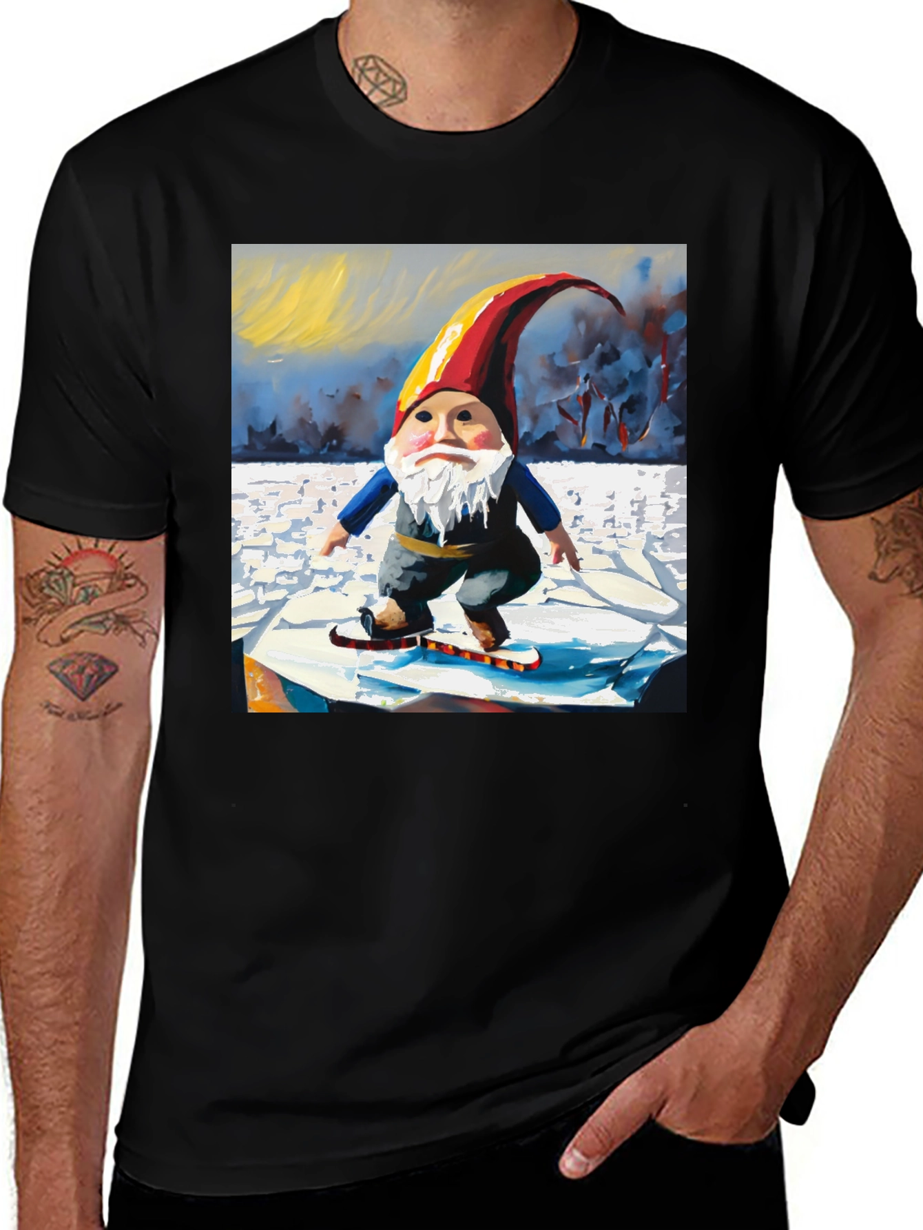 Variant 7 of Gnome on Ice Graphic Tee - Unique Print