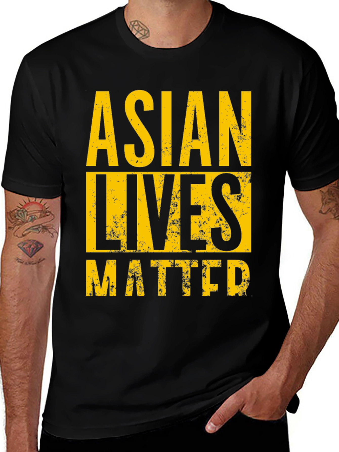 Variant 14 of Asian Lives Matter Graphic T-Shirt Black