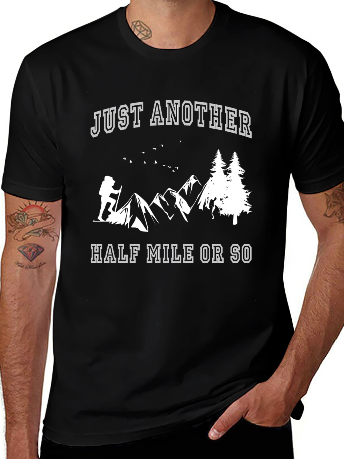 Variant 26 of Just Another Half Mile Hiking T-Shirt