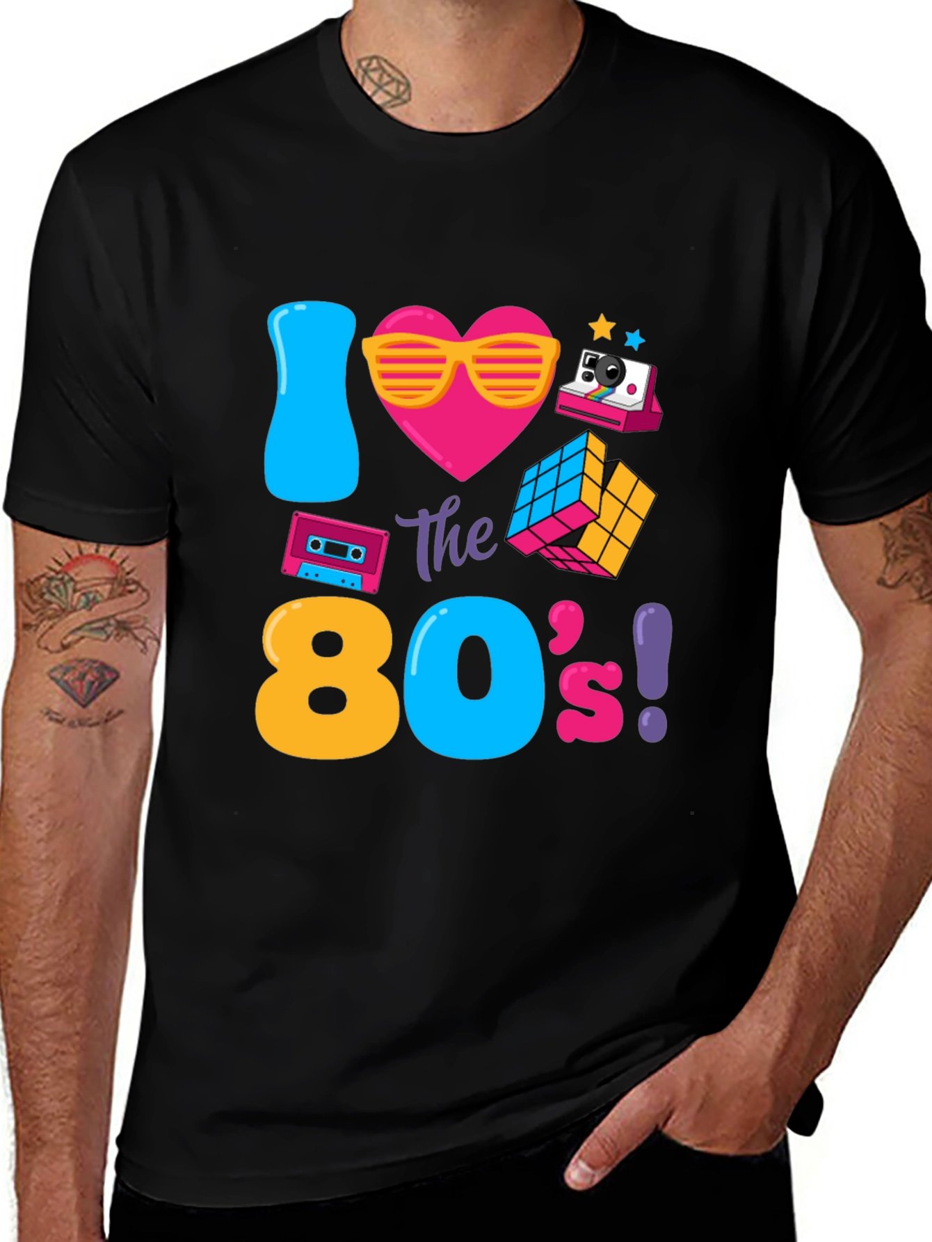 Variant 14 of I Love the 80's Graphic T-Shirt