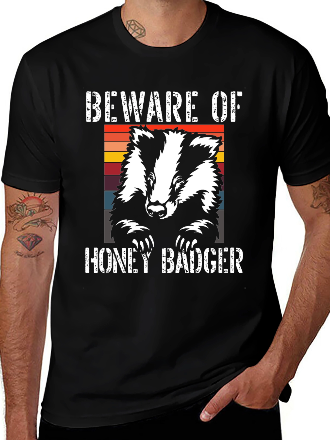 Variant 12 of Beware Honey Badger Graphic Tee - Unisex