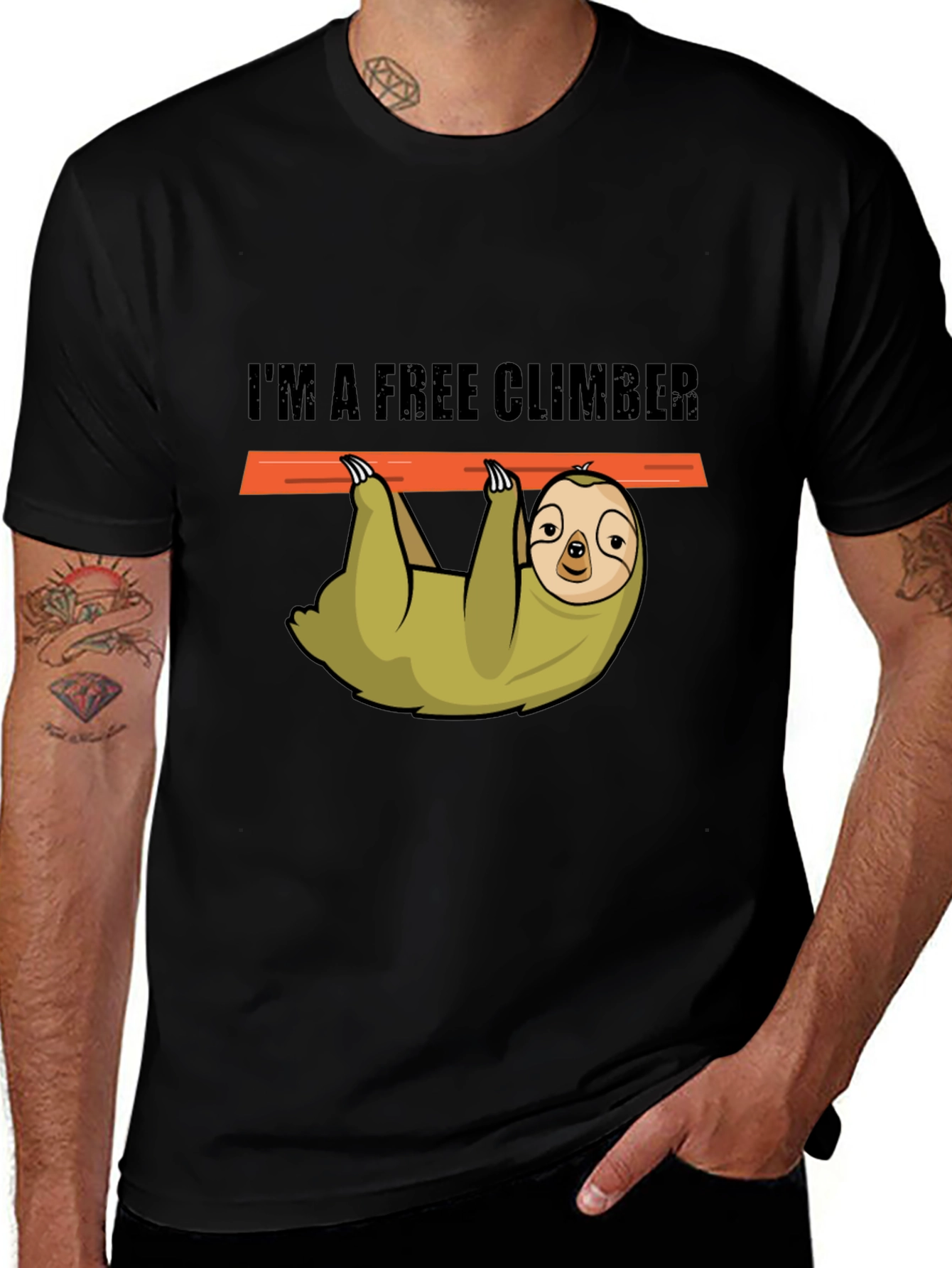 Variant 2 of I'm a Free Climber Sloth T-Shirt