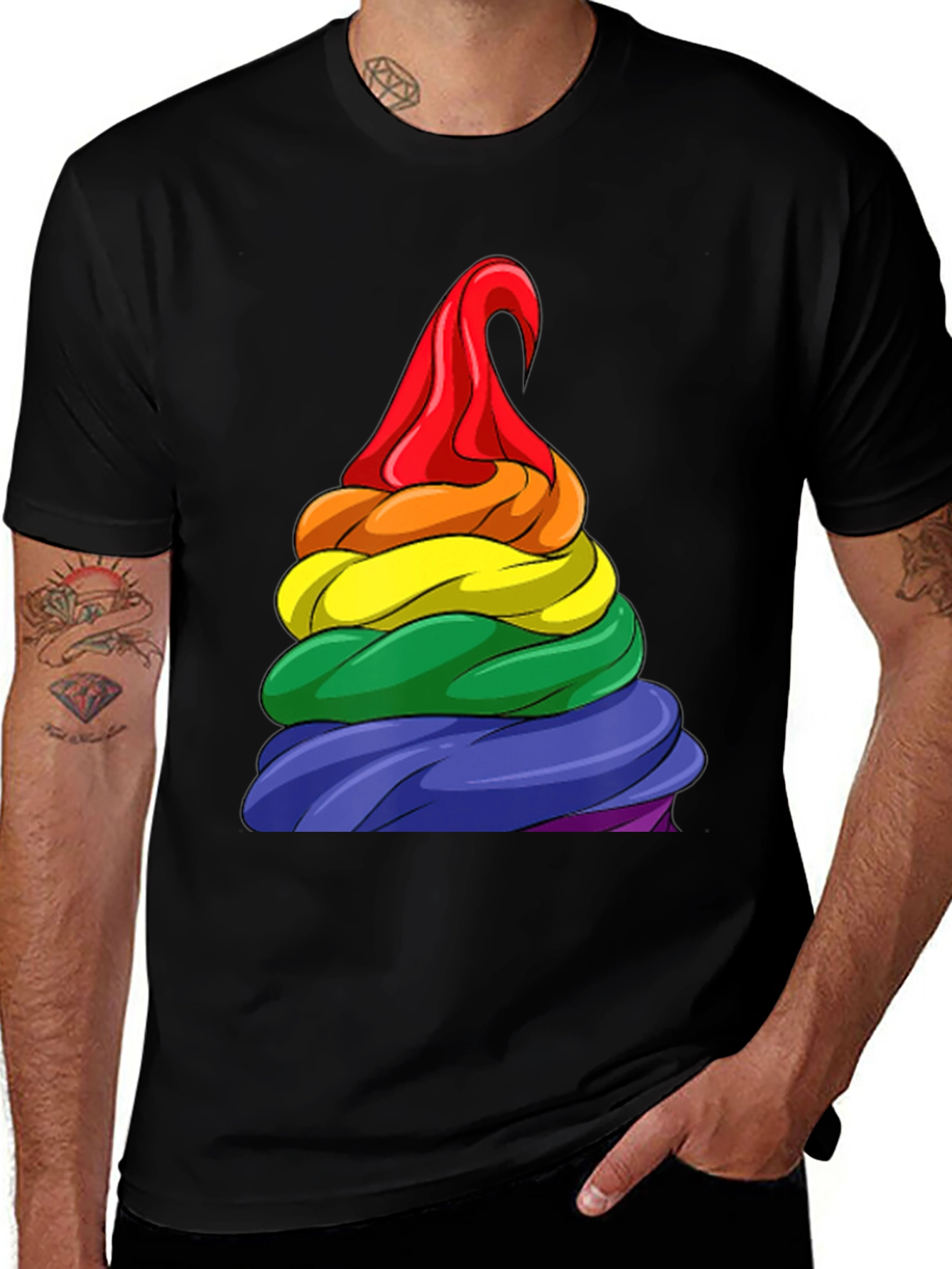 Variant 13 of Rainbow Swirl T-Shirt - Pride Apparel
