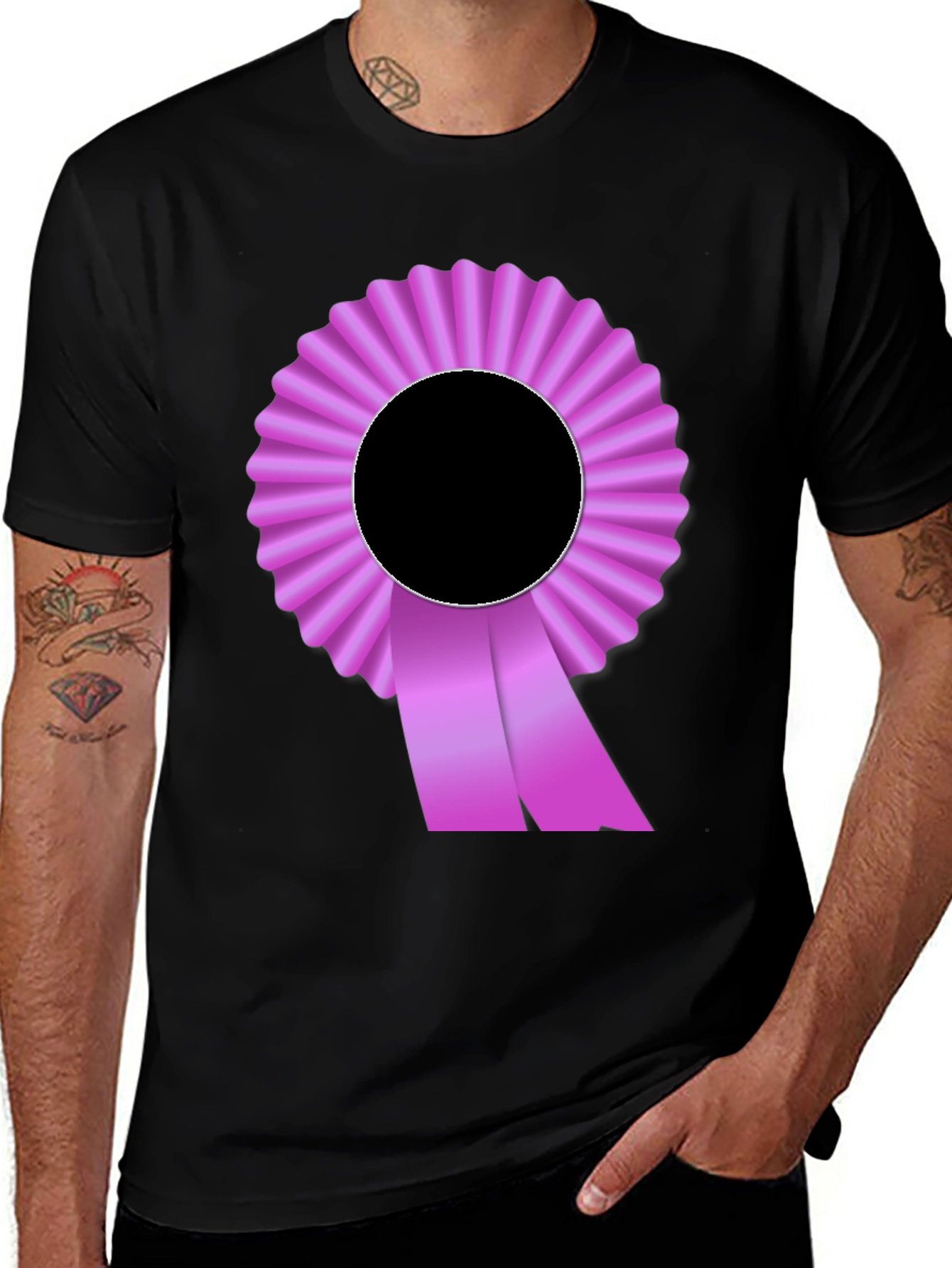 Variant 20 of Novelty Award Ribbon Graphic Tee - Black