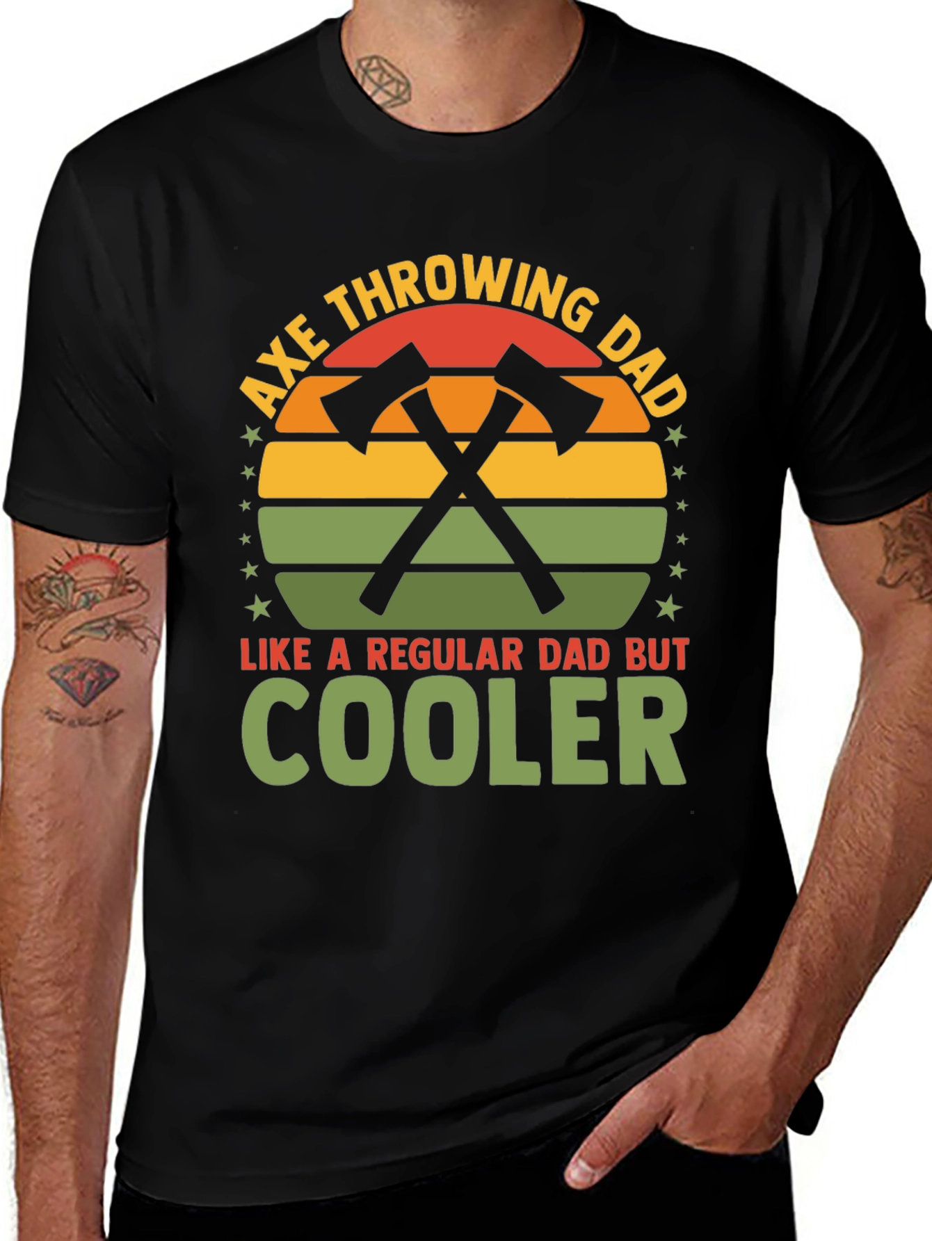 Variant 9 of Axe Throwing Dad T-Shirt - Cool Dad Gift