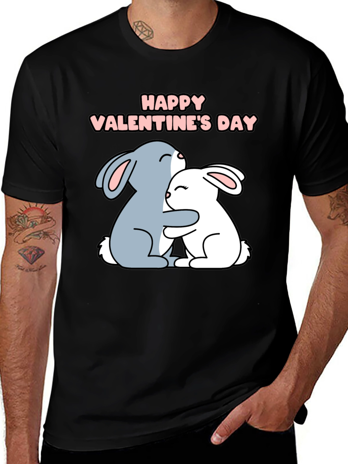 Variant 4 of Happy Valentine's Day Bunny Hug T-Shirt