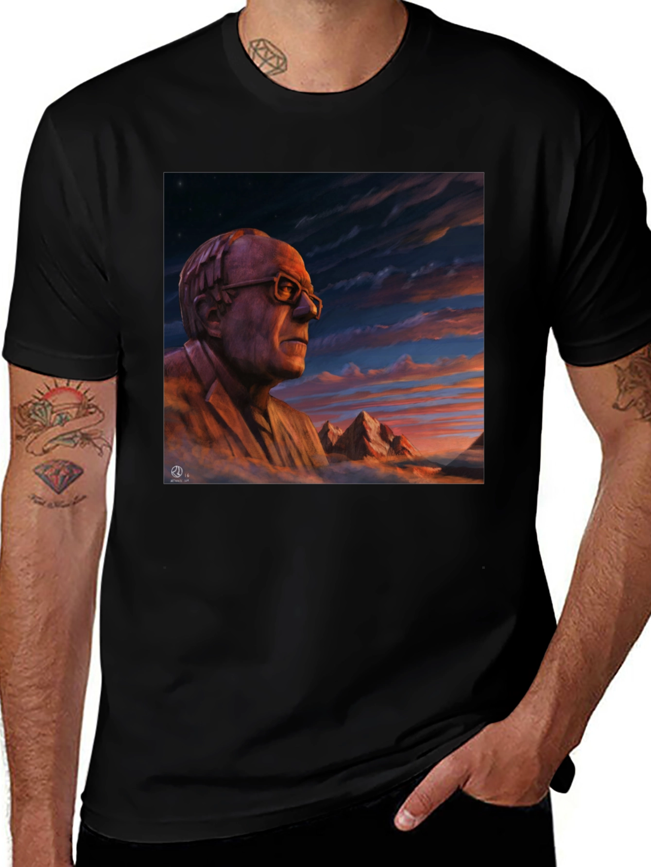 Artistic Portrait Graphic T-Shirt