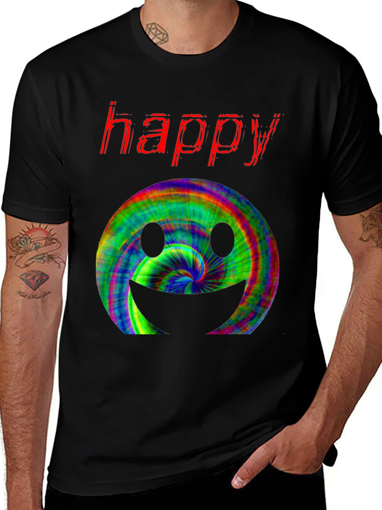 Variant 20 of Happy Smiley Face T-Shirt - Funky Design