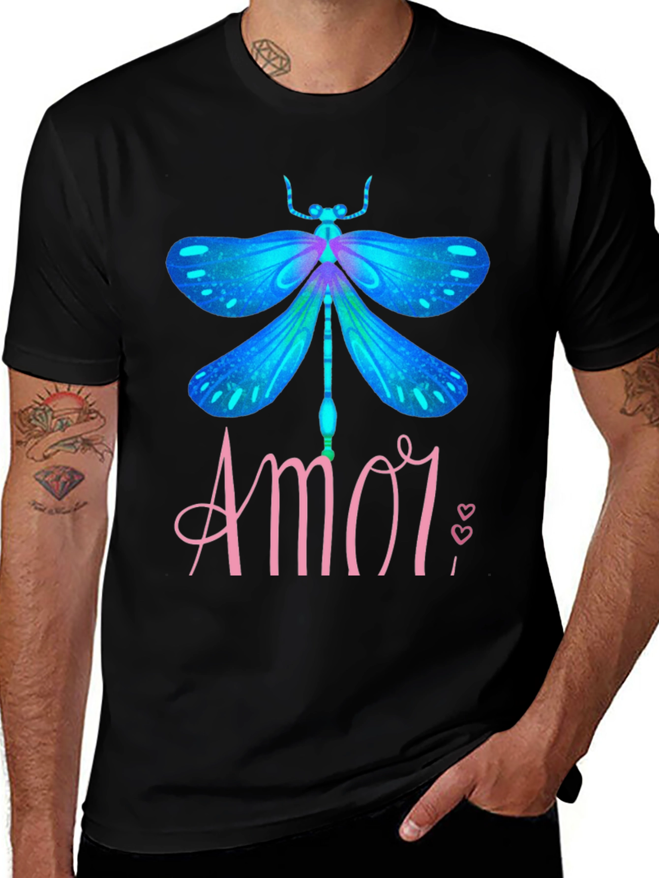 Variant 25 of Dragonfly Amor Graphic T-Shirt - Stylish & Unique Design
