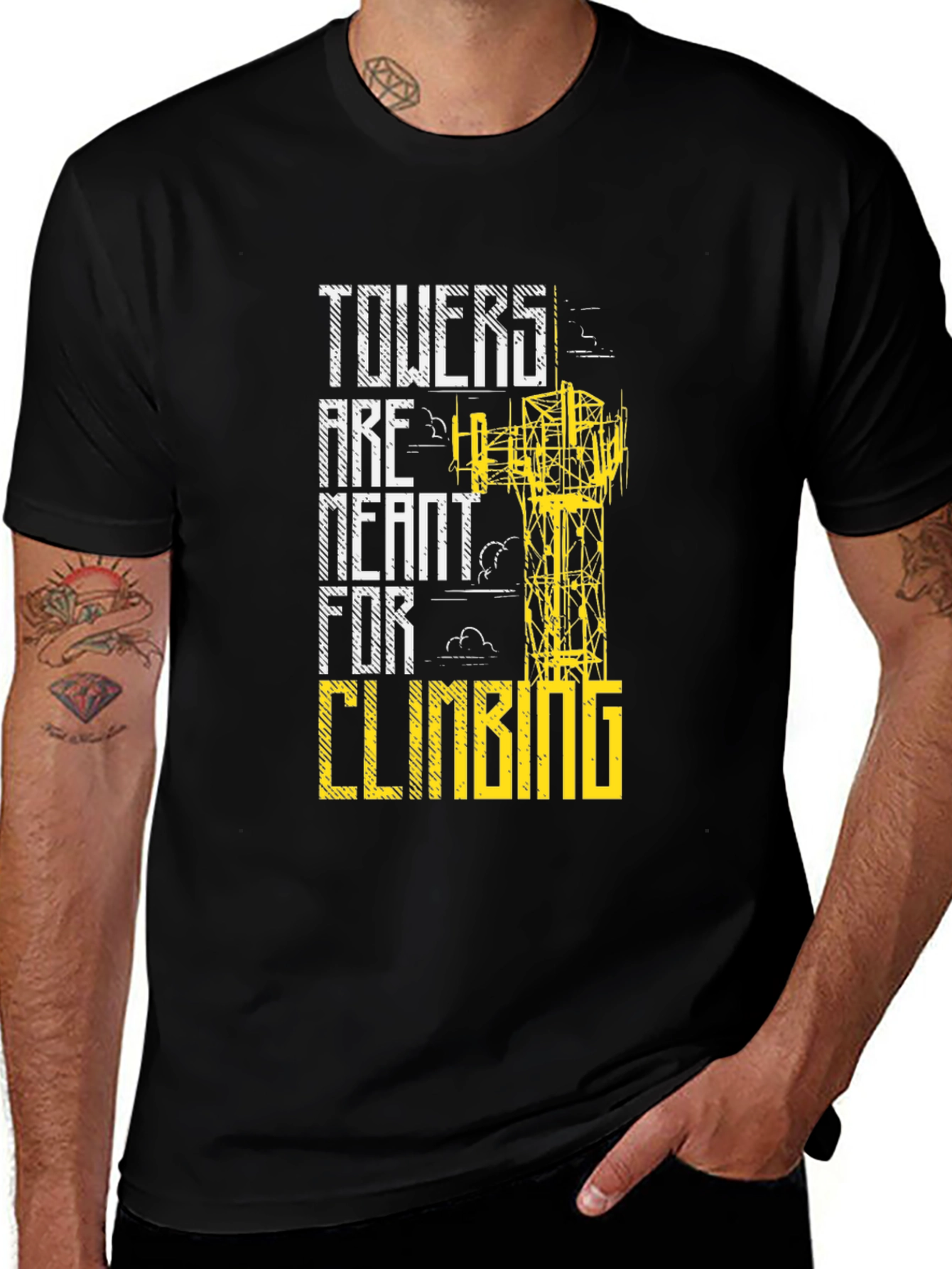 Variant 26 of Towers Are Meant For Climbing Graphic T-Shirt