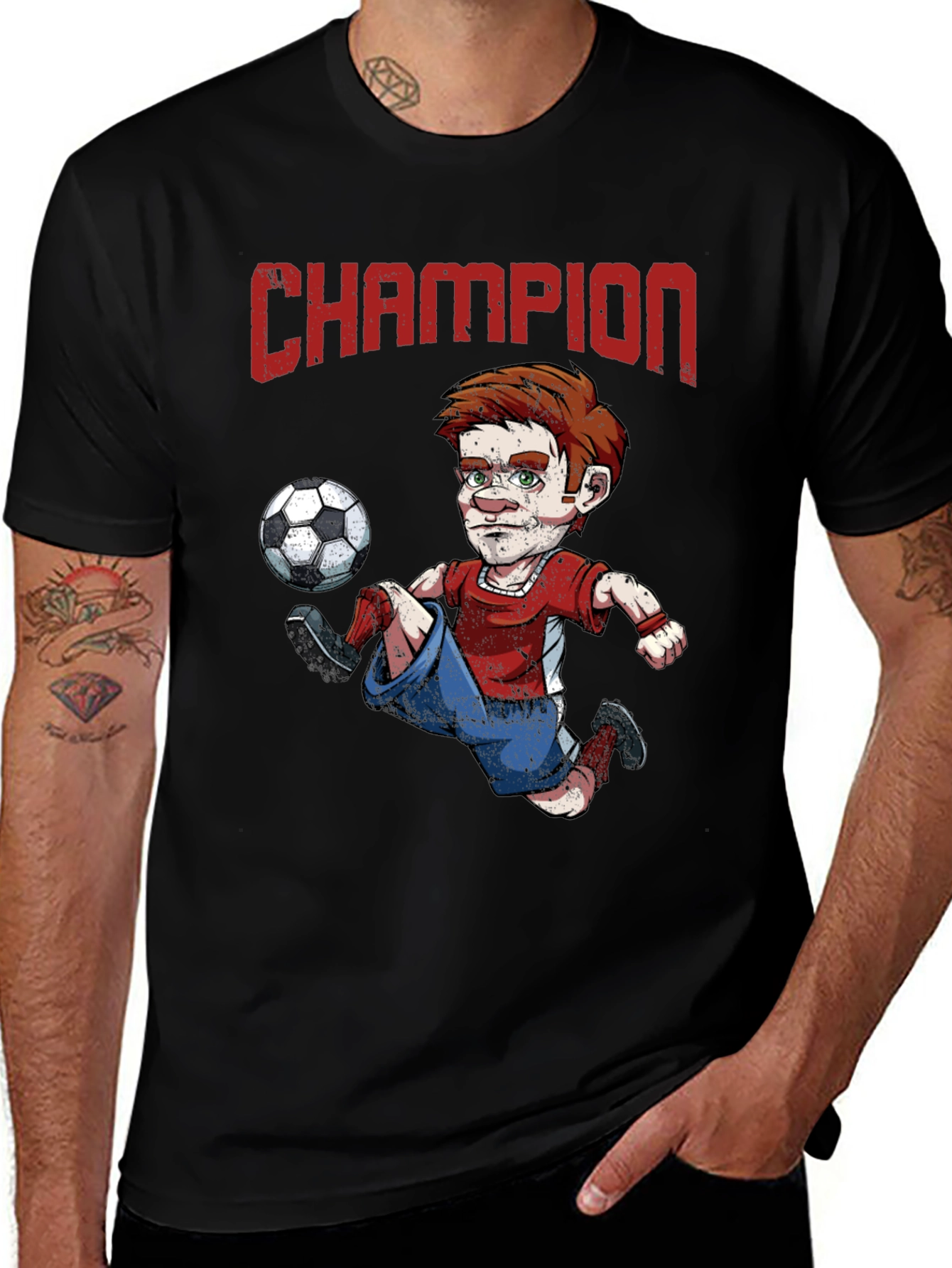 Variant 18 of Champion Soccer Player Graphic T-Shirt