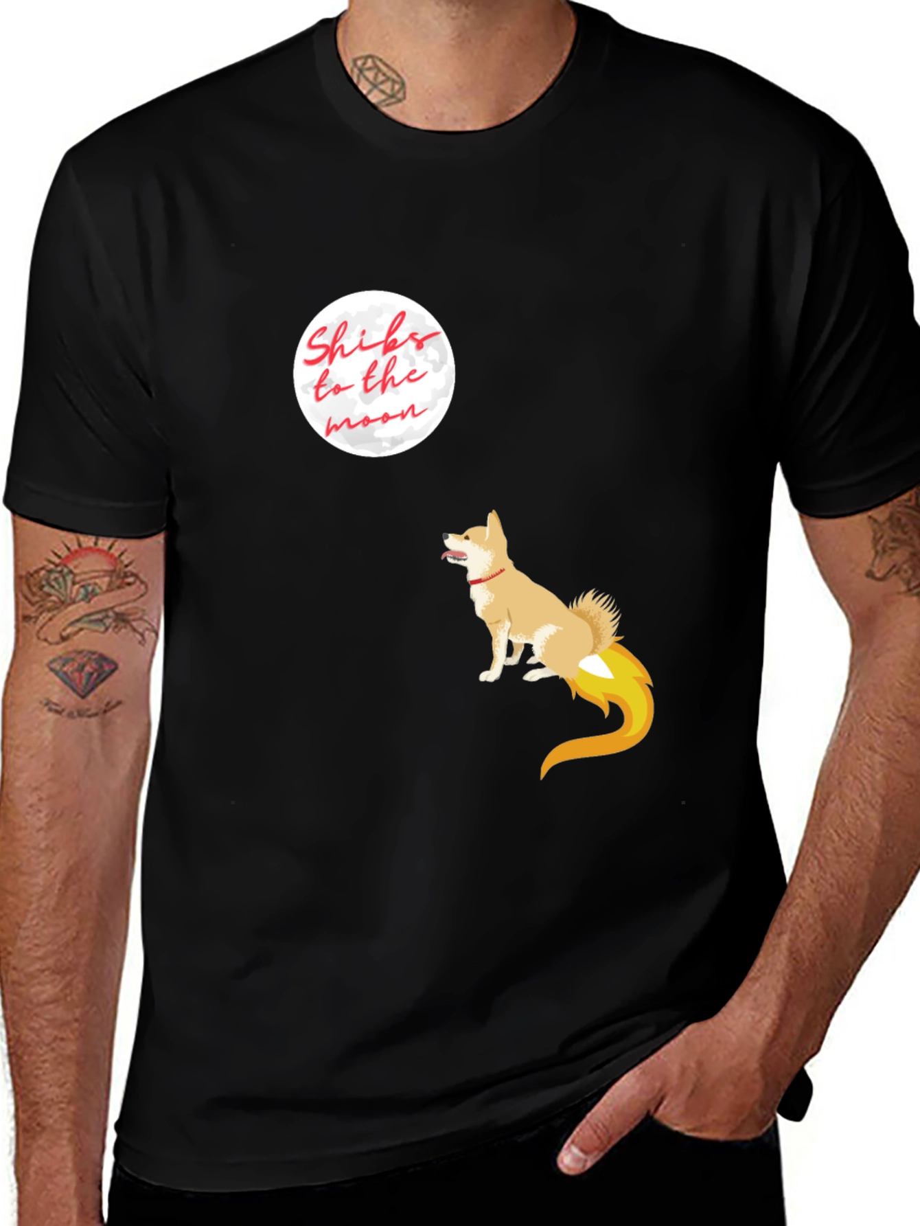 Shiba Inu Rocket T-Shirt - Crypto Dog Moon Graphic Tee