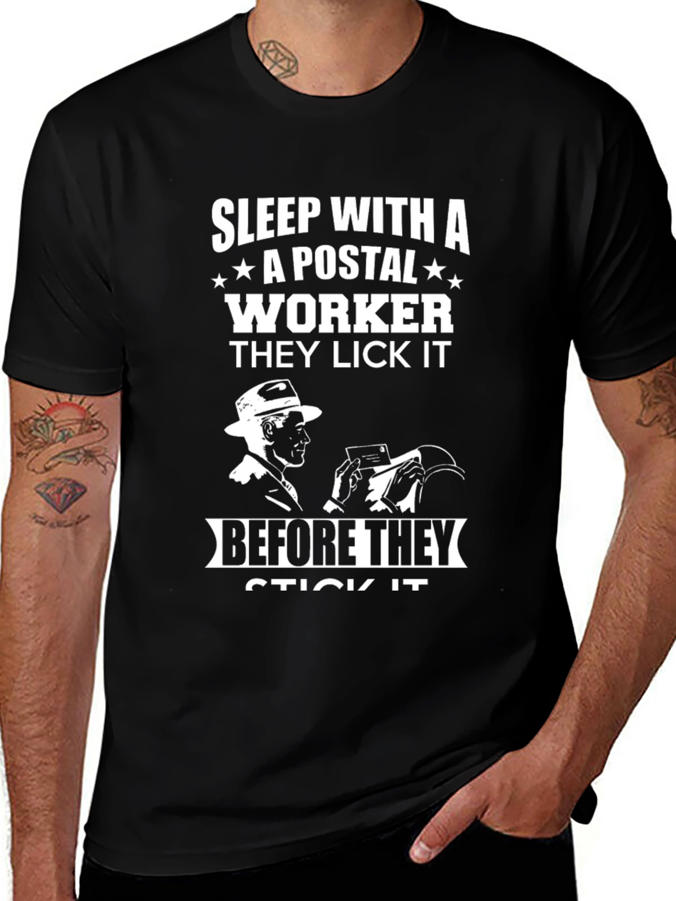 Variant 16 of Sleep With A Postal Worker Graphic Tee